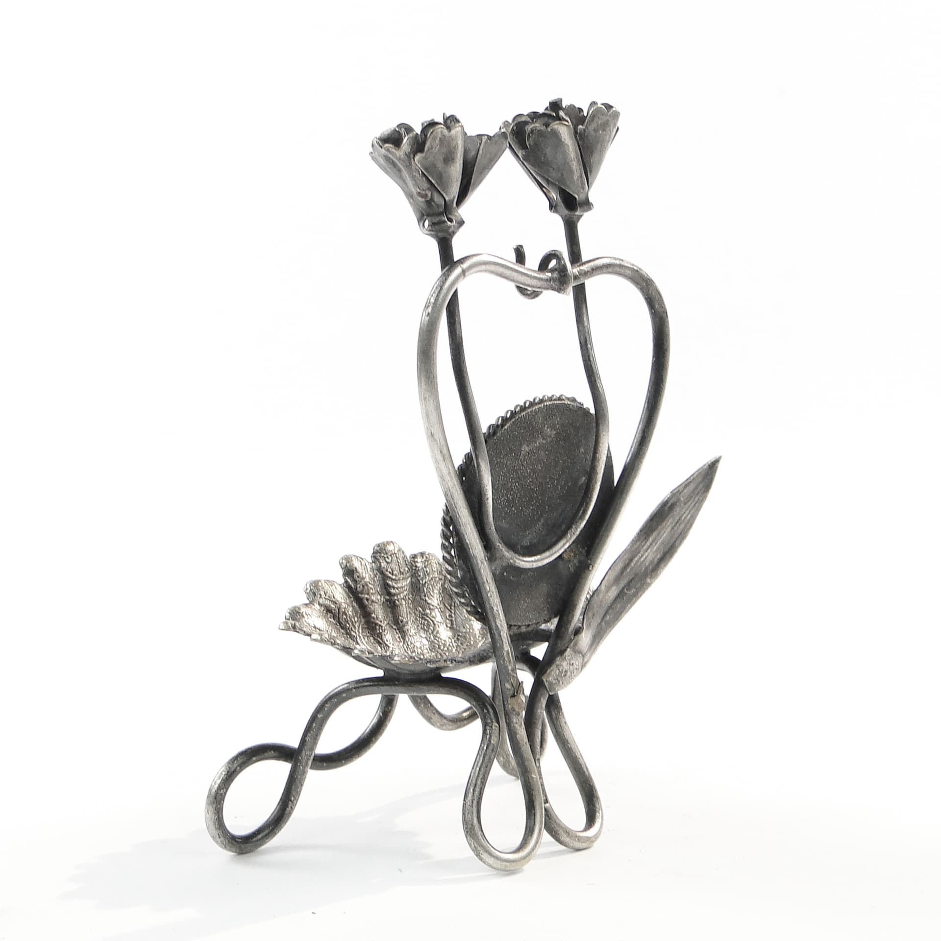 Pocket watch stand, Art Nouveau, silver-plated brass, Sweden, early 20th c. - 98316