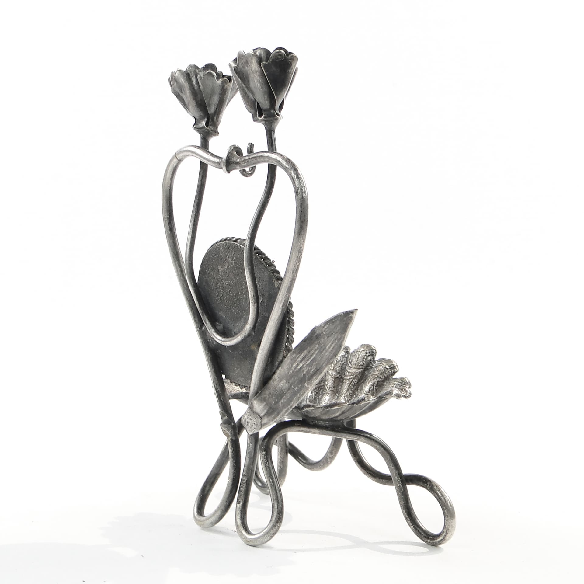 Pocket watch stand, Art Nouveau, silver-plated brass, Sweden, early 20th c. - 98317