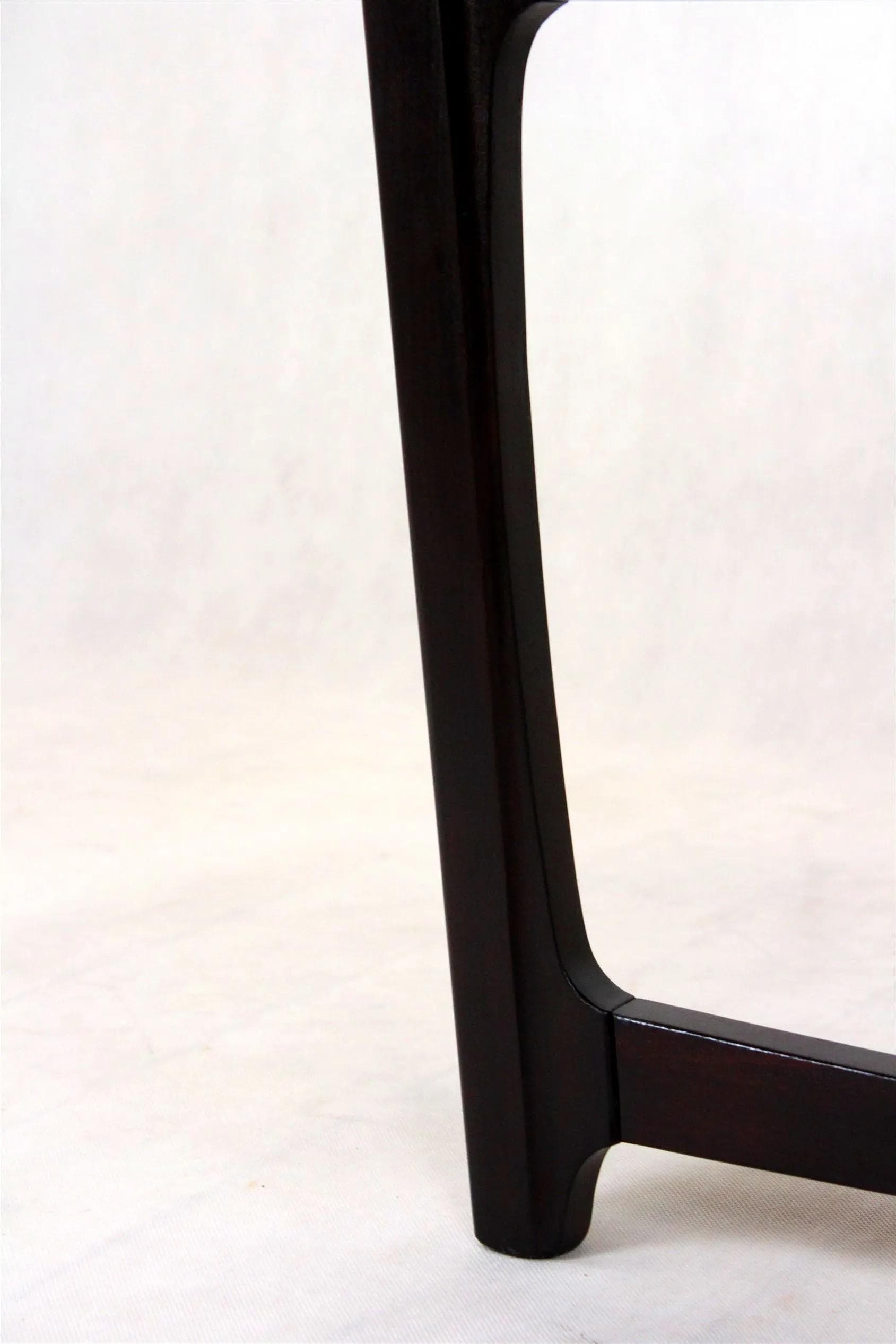 Stolik kawowy okrągły, drewno ciemnobrązowy, Czechosłowacja, lata 70. - 98368