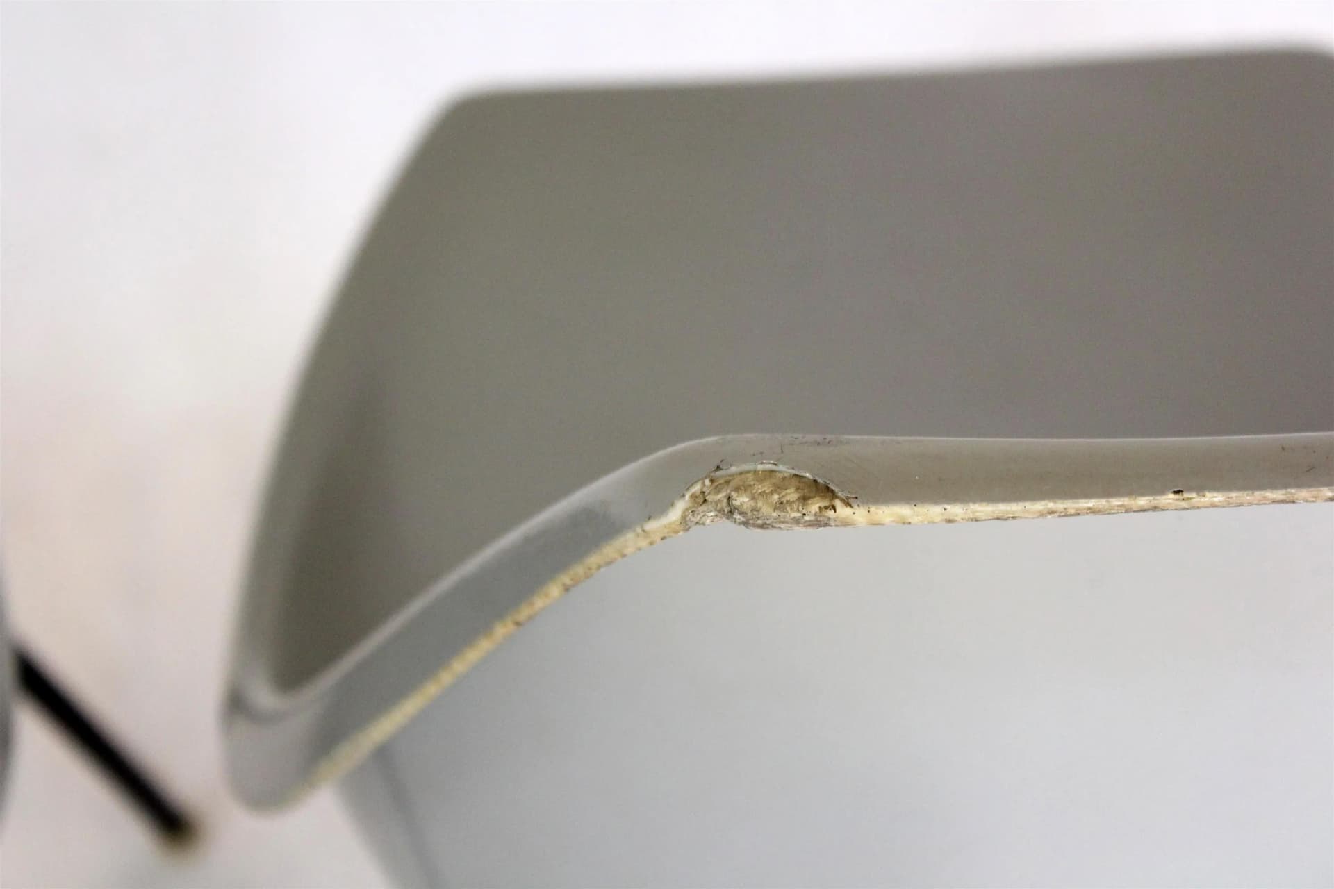 Chair, grey fiberglass, black metal, by M. Navratil, Czechoslovakia, 1960s. - 98515