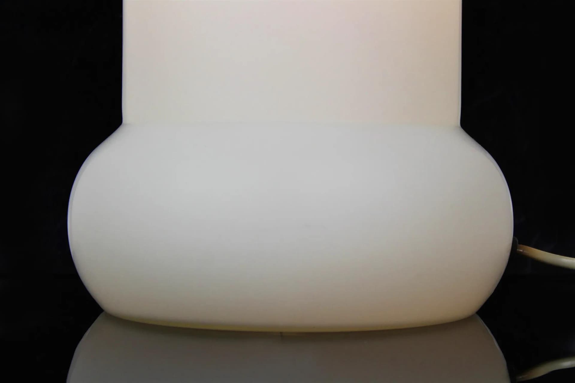 Table lamp Mid-Century Modern, white glass, Czech Republic, 1970s. - 98486