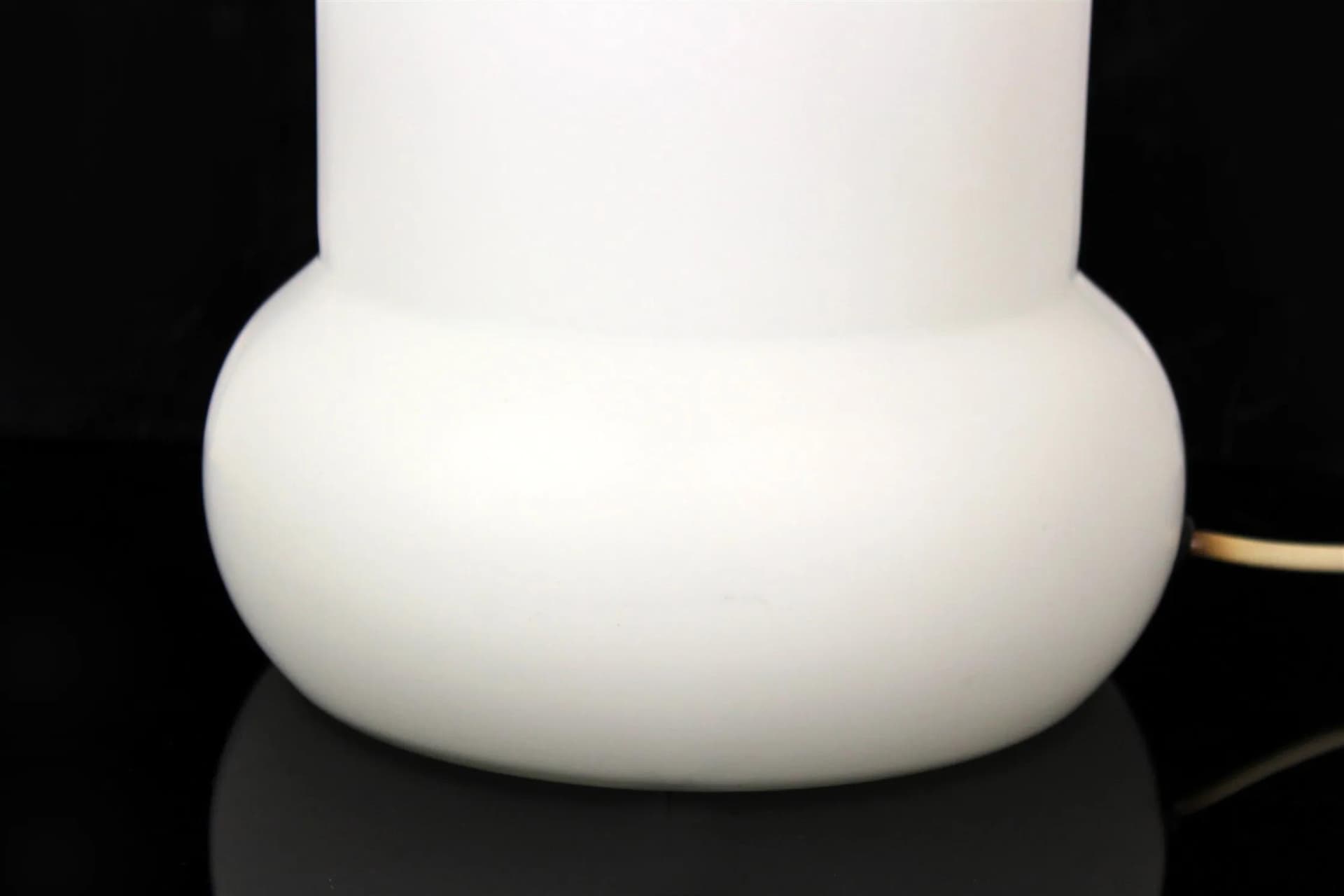 Table lamp Mid-Century Modern, white glass, Czech Republic, 1970s. - 98480