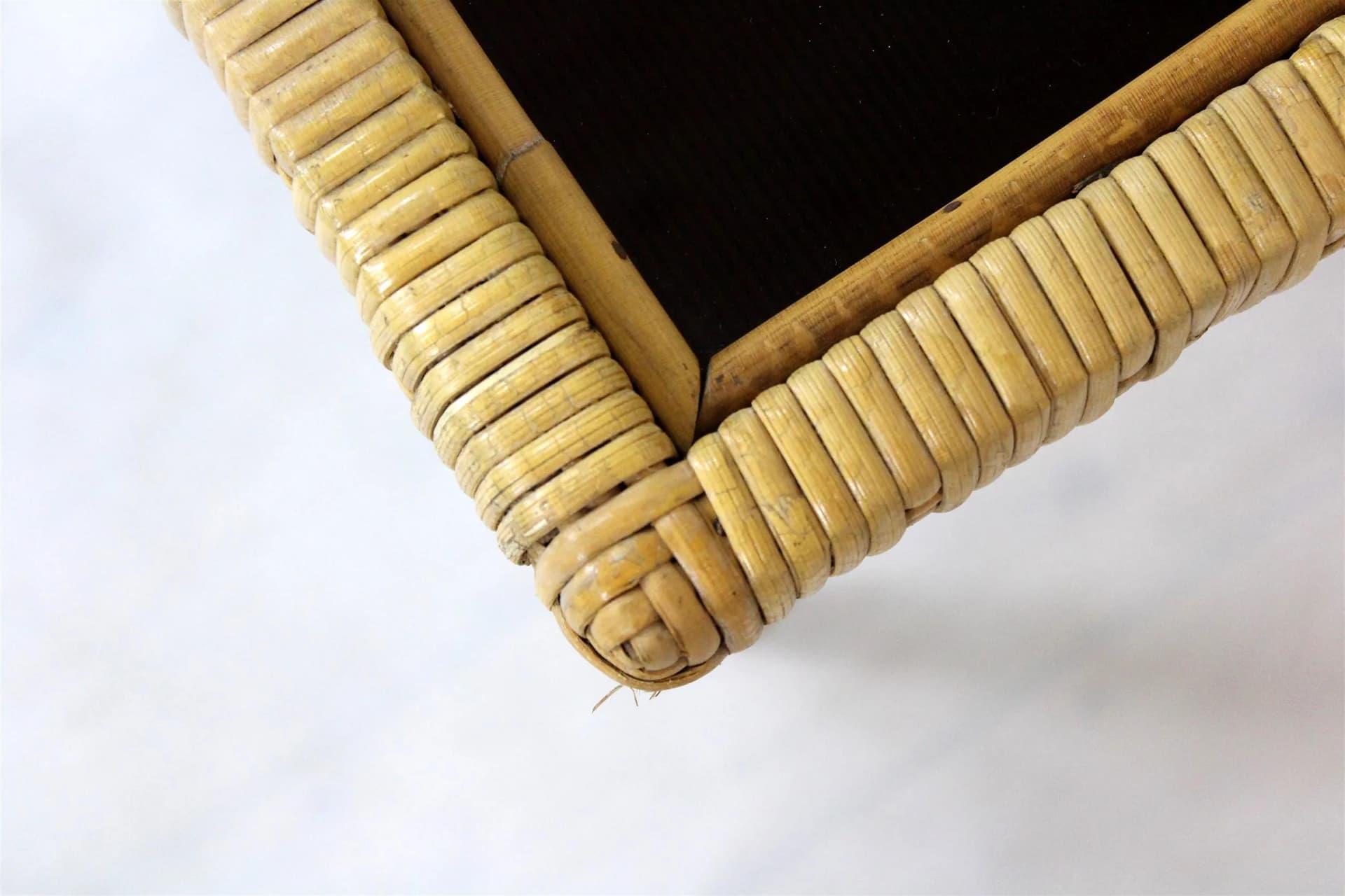 Zestaw mebli rattanowych, rattan brązowy, Czechosłowacja, lata 60. - 98623