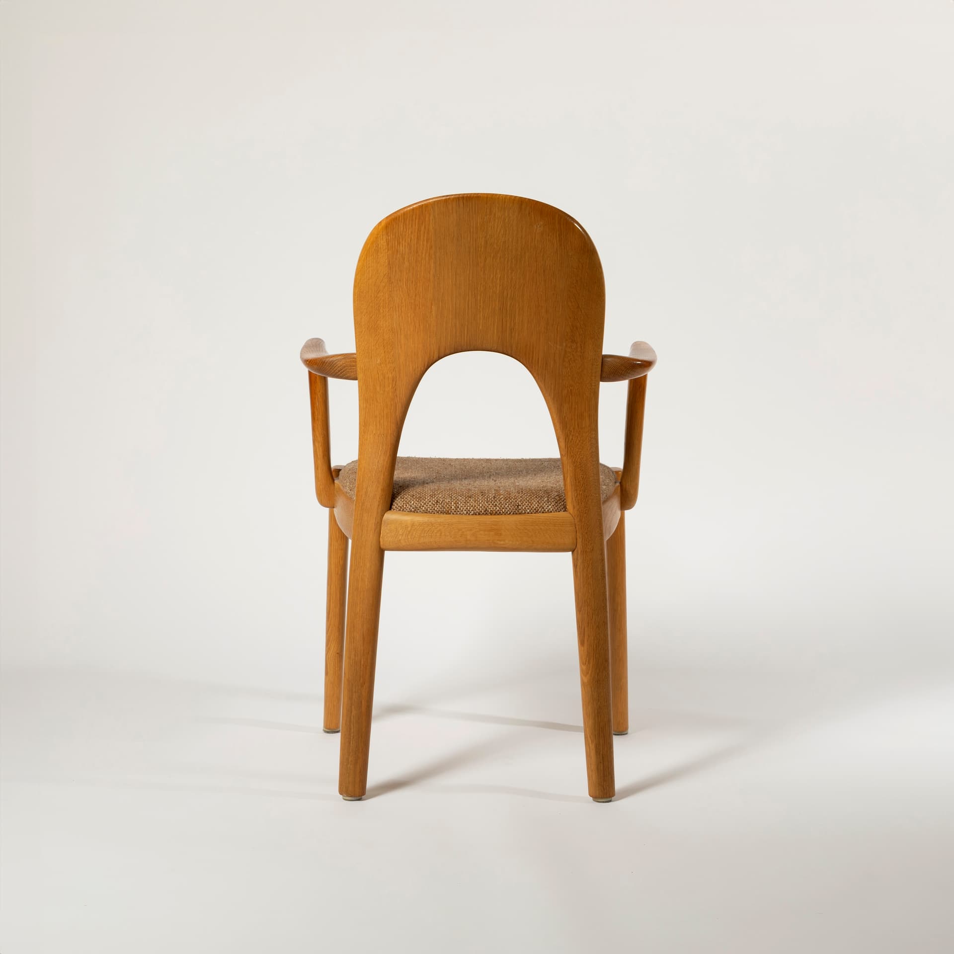 Fotel Morten, wełna jasnobrązowa, dąb jasnobrązowy, proj. N. Koefoed, Dania, lata 60. - 98699