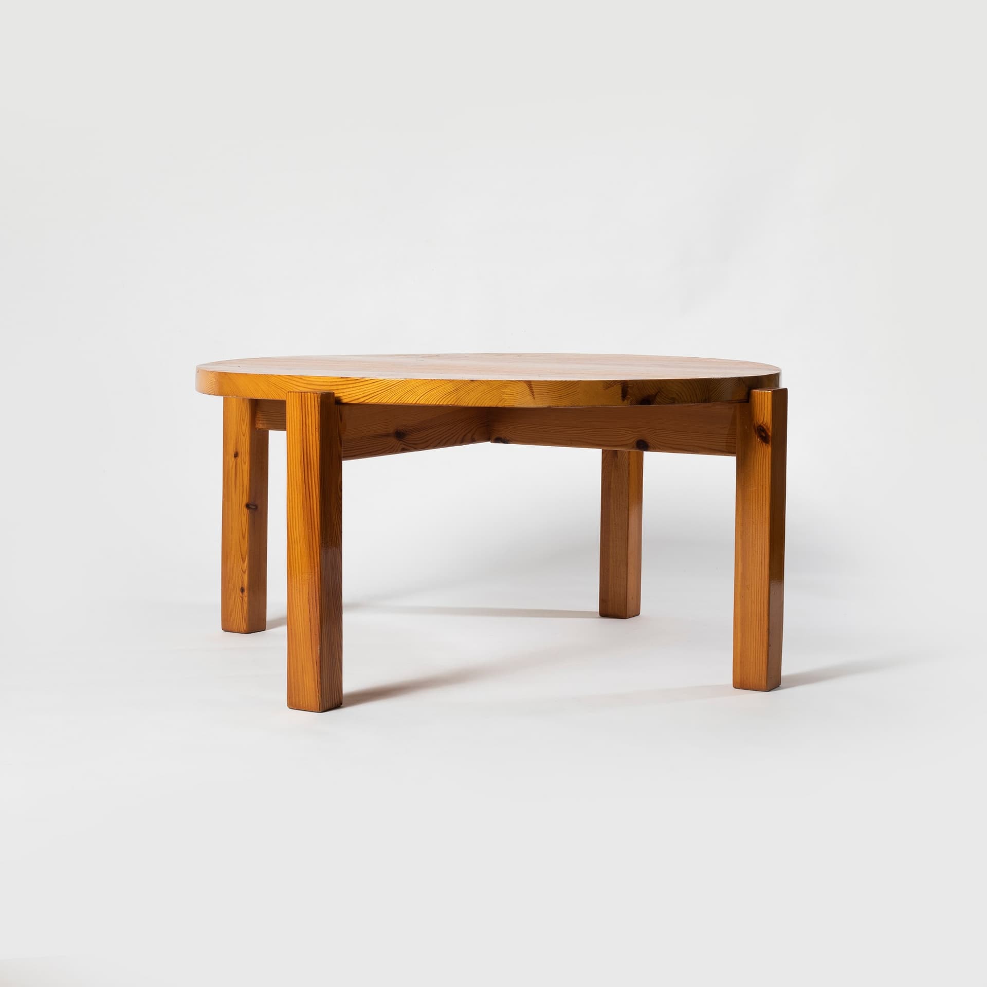 Coffee table, light brown pine, Sweden, 1970s. - 98717