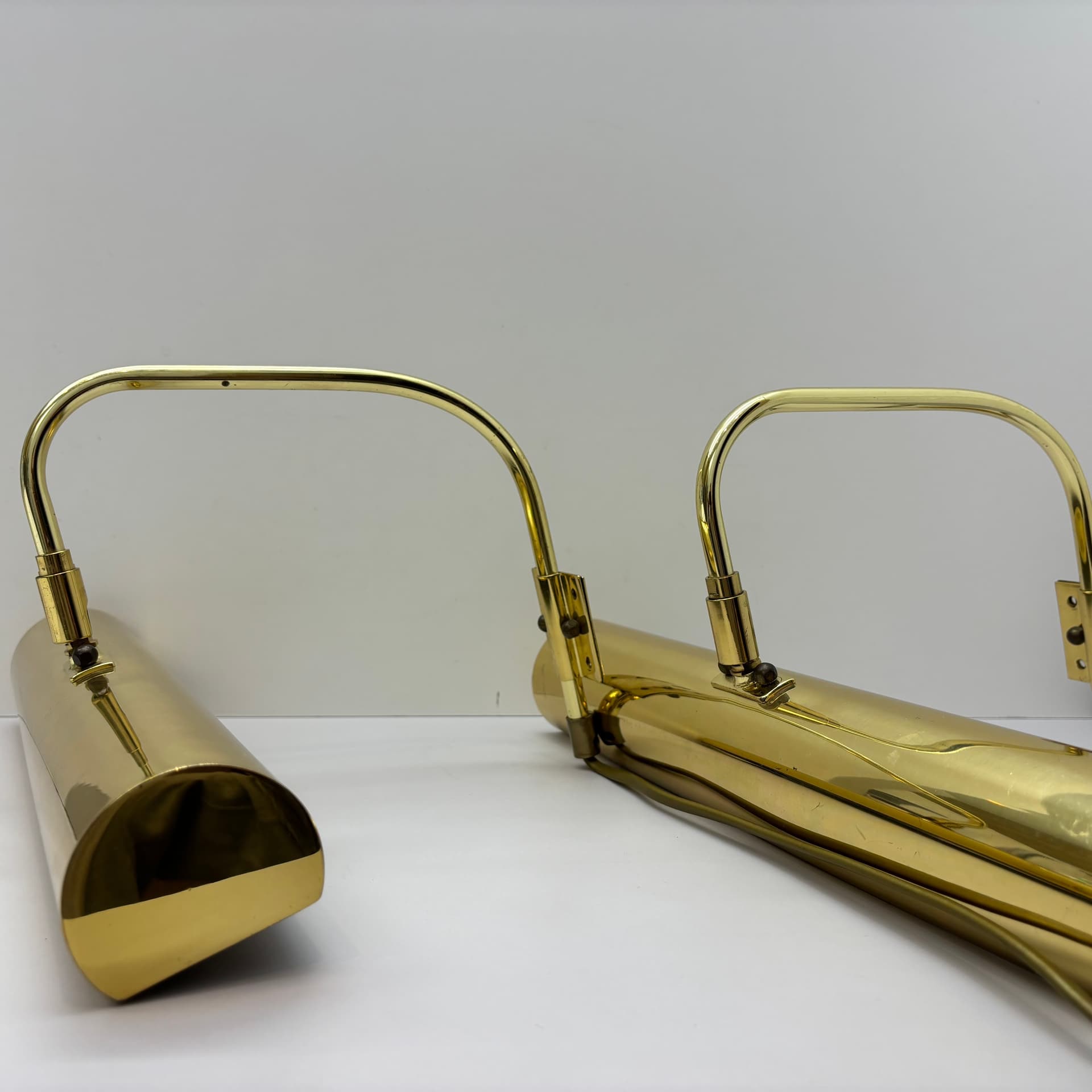 Para kinkietów, mosiądz złoty, Holtkötter, Niemcy, lata 70. - 98860