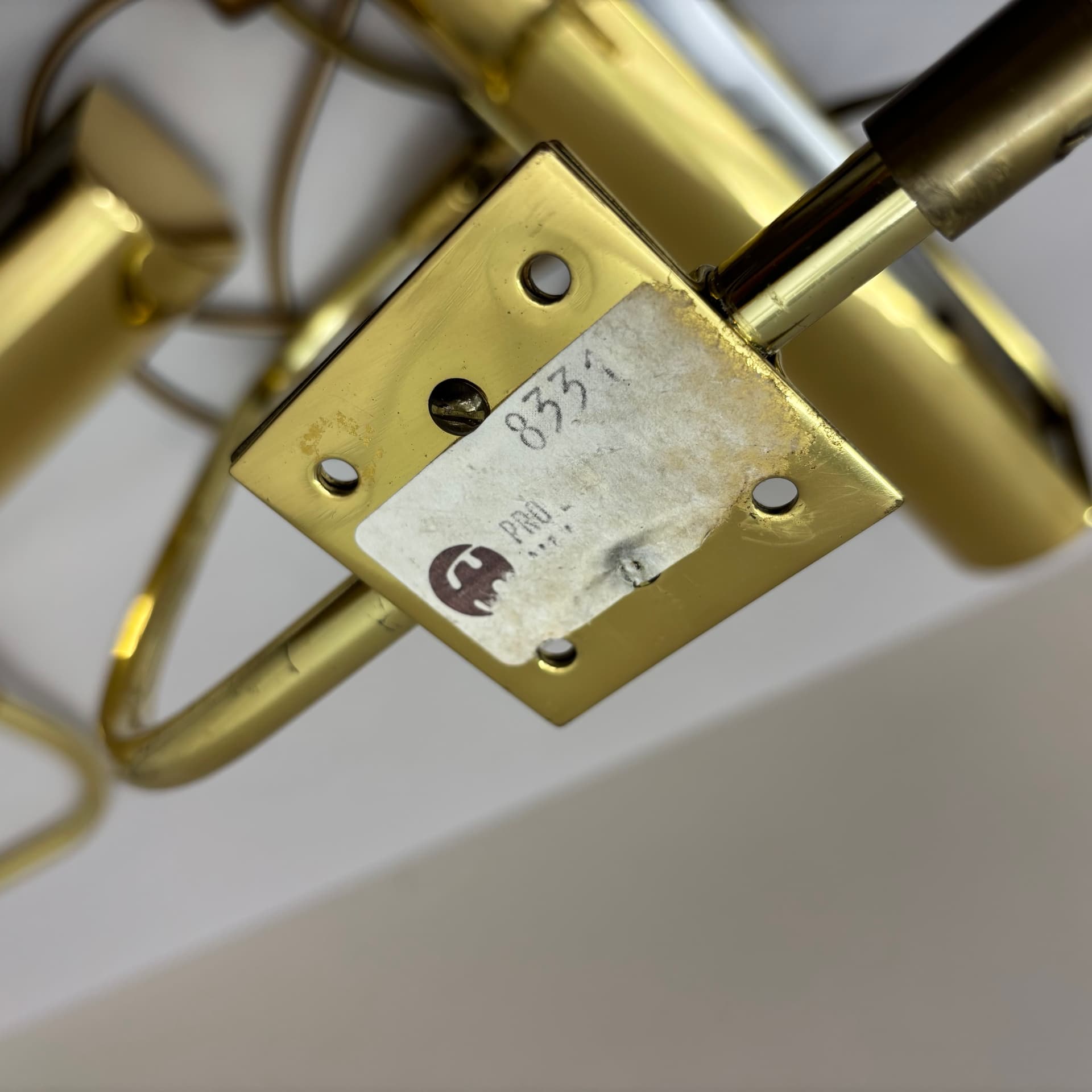 Para kinkietów, mosiądz złoty, Holtkötter, Niemcy, lata 70. - 98863