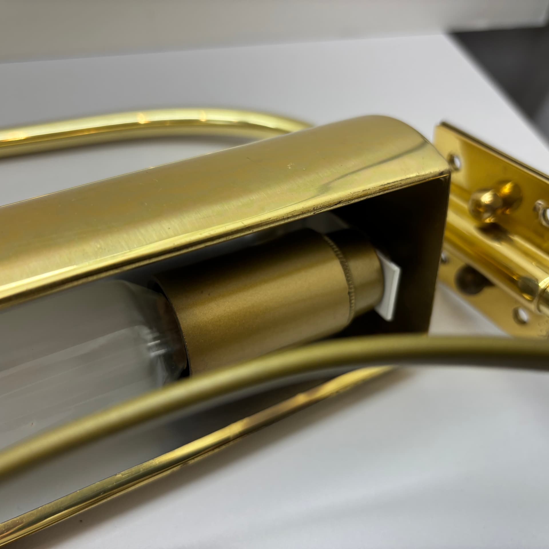 Para kinkietów, mosiądz złoty, Holtkötter, Niemcy, lata 70. - 98867