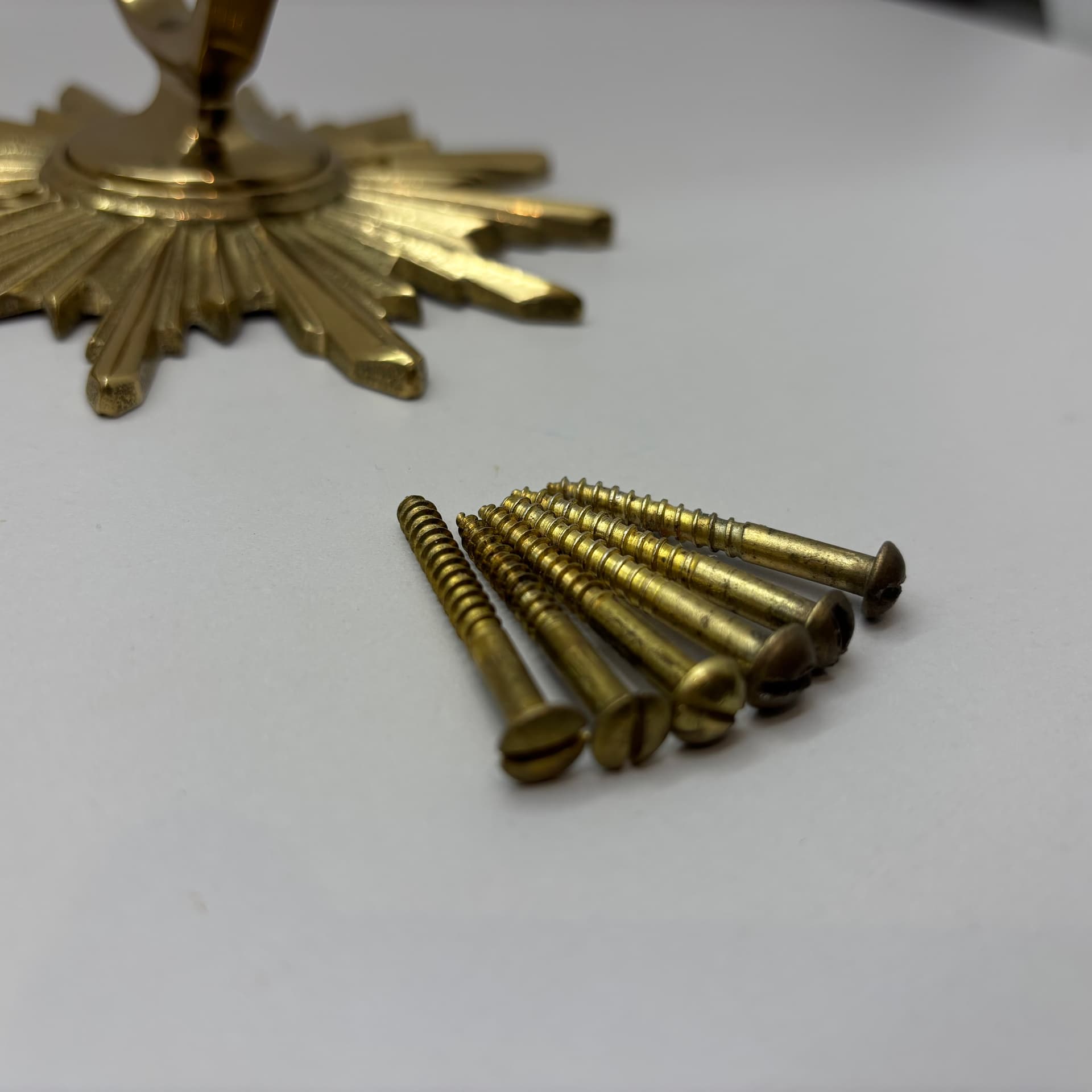 Zestaw trzech wieszaków Art Deco, mosiądz złoty, Niemcy, lata 60. - 98880