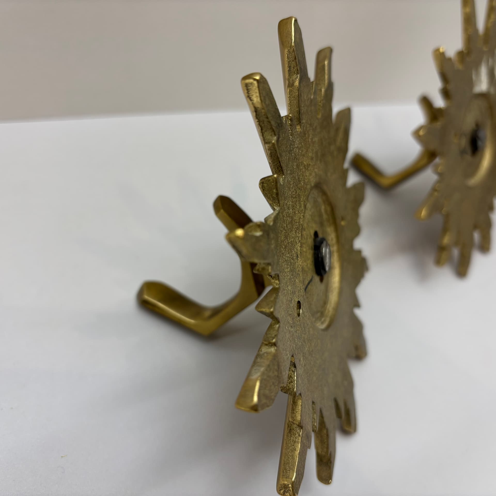 Zestaw trzech wieszaków Art Deco, mosiądz złoty, Niemcy, lata 60. - 98881