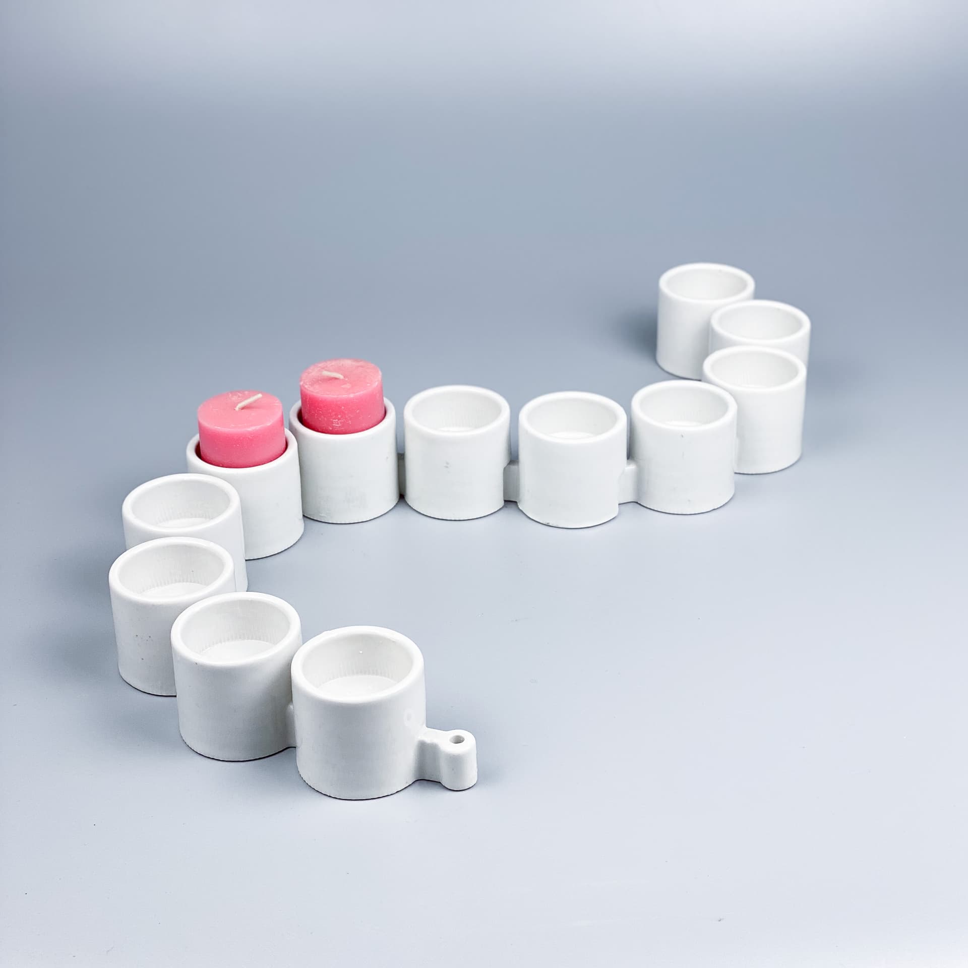 Świecznik IKEA PS, ceramika biała, proj. E. Johansson, Ikea, Szwecja, lata 90. - 98925