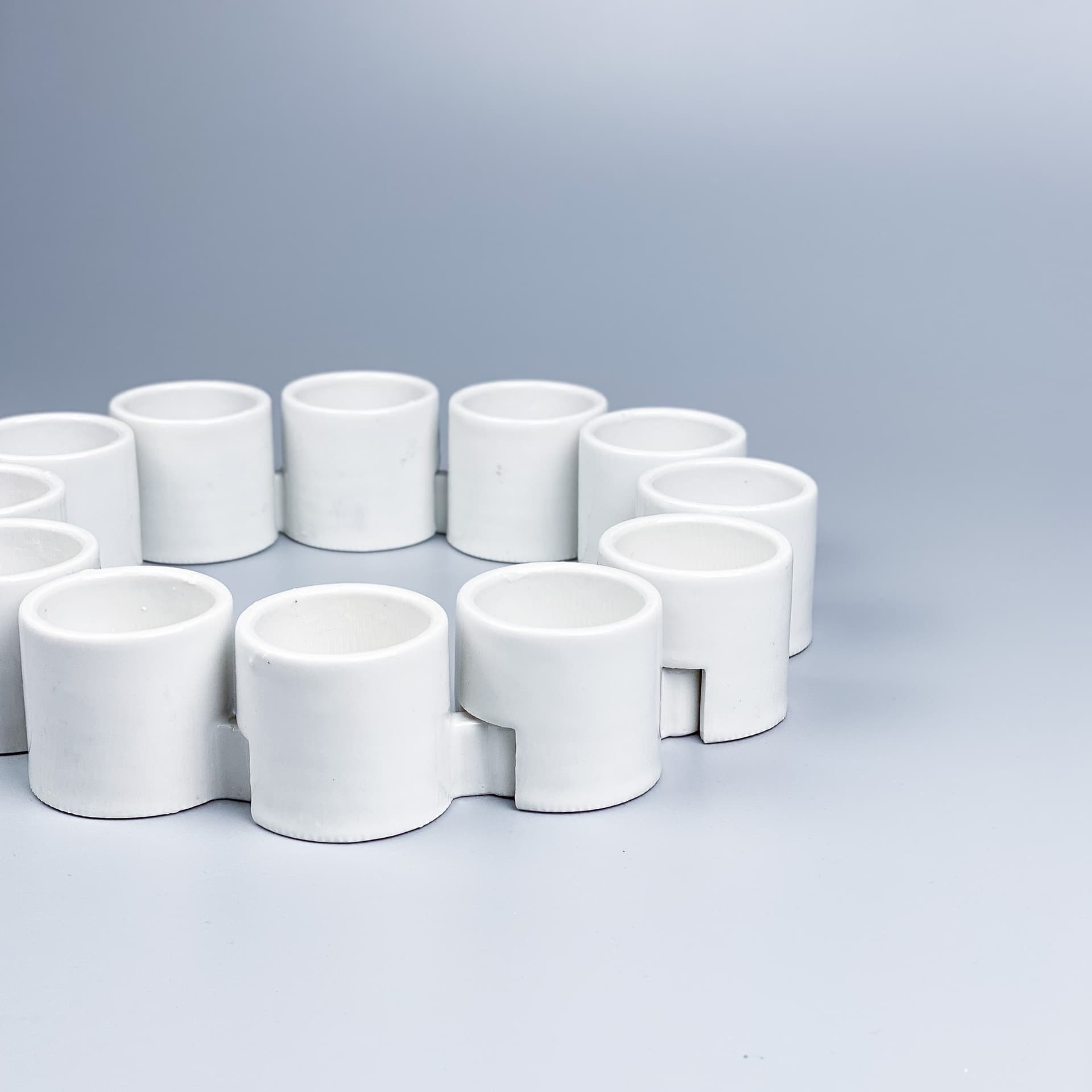 Świecznik IKEA PS, ceramika biała, proj. E. Johansson, Ikea, Szwecja, lata 90. - 98928