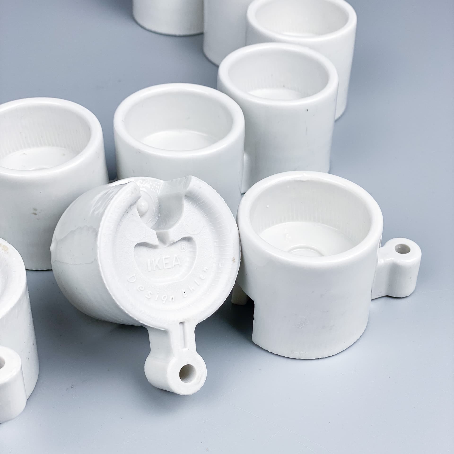 Świecznik IKEA PS, ceramika biała, proj. E. Johansson, Ikea, Szwecja, lata 90. - 98924