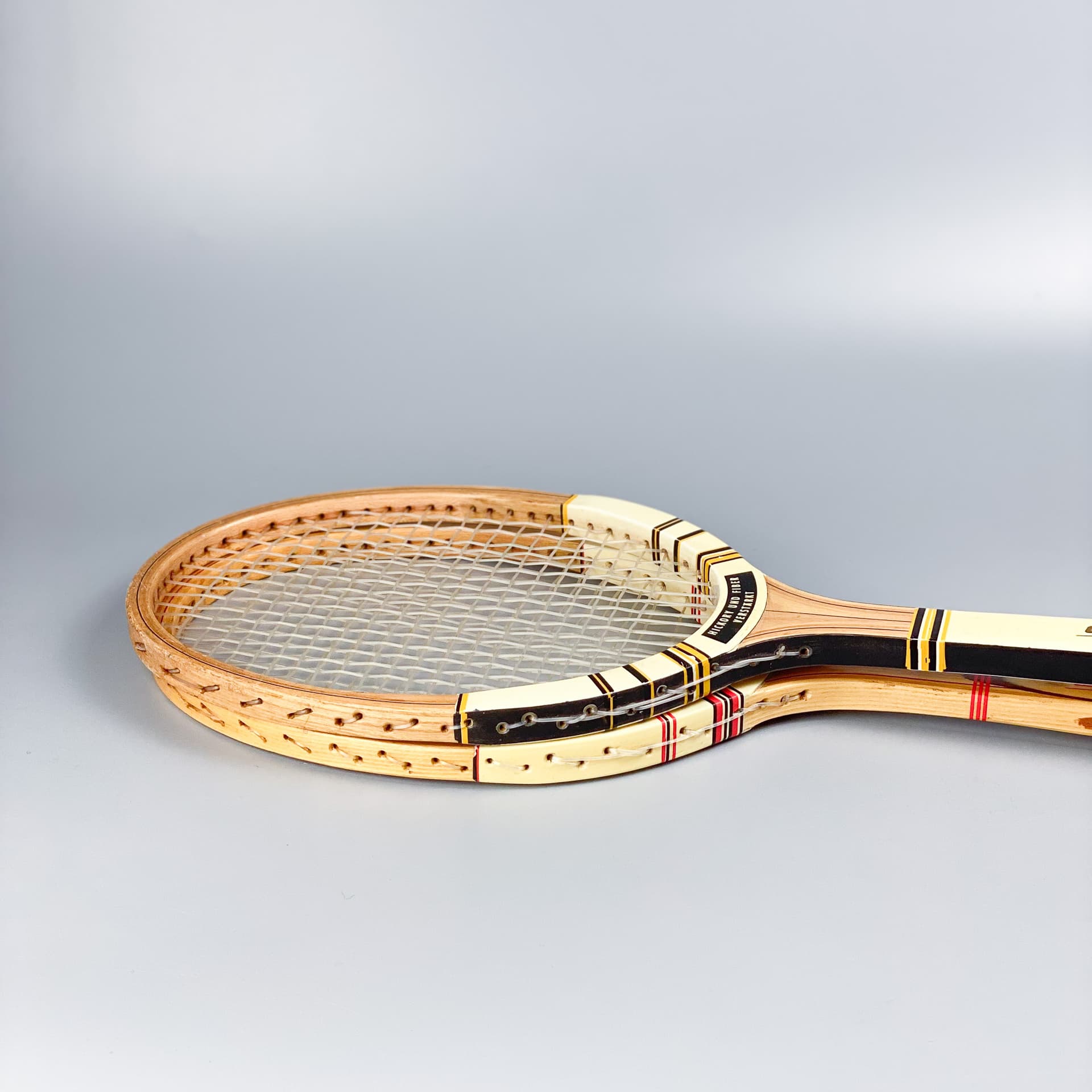 Zestaw dwóch rakiet tenisowych Germina Elite, multikolor, drewno, Niemcy, lata 60. - 98943