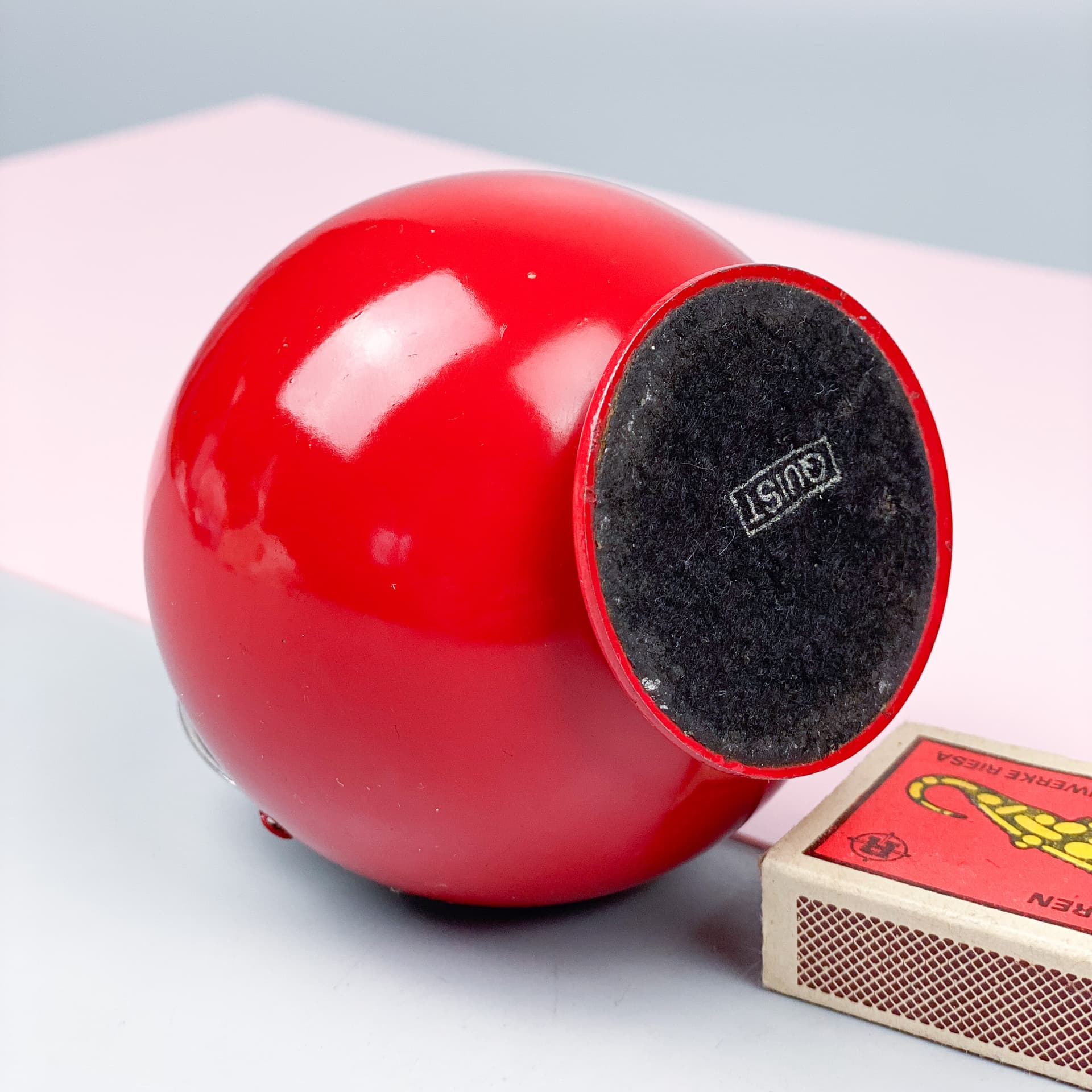 Popielniczka Smoky, space age, czerwony, metal, Quist, Niemcy, lata 70. - 98963