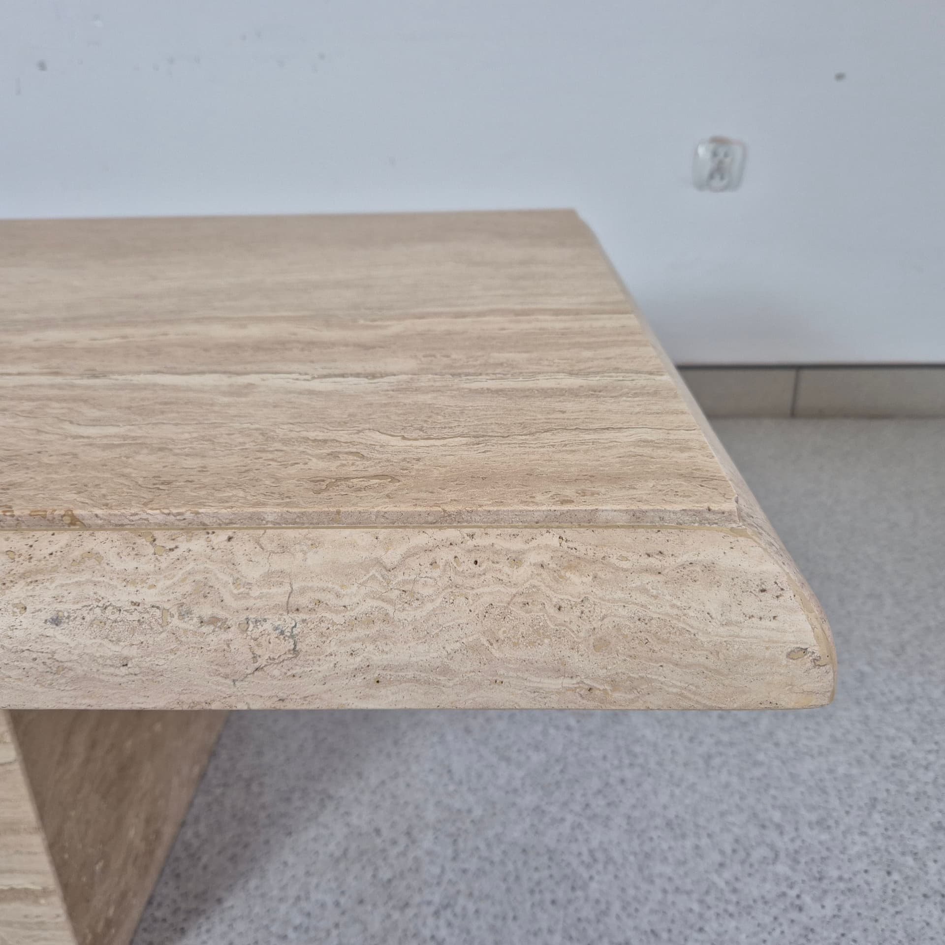 Stół kawowy z trawertynu, Włochy lata 70 - 99008