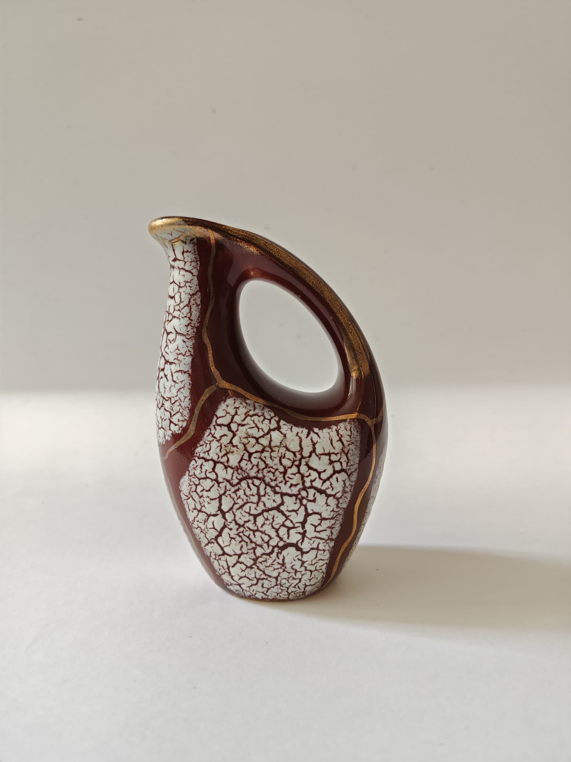 Wazon, bordowy, ceramika, Niemcy, lata 50. - 99232