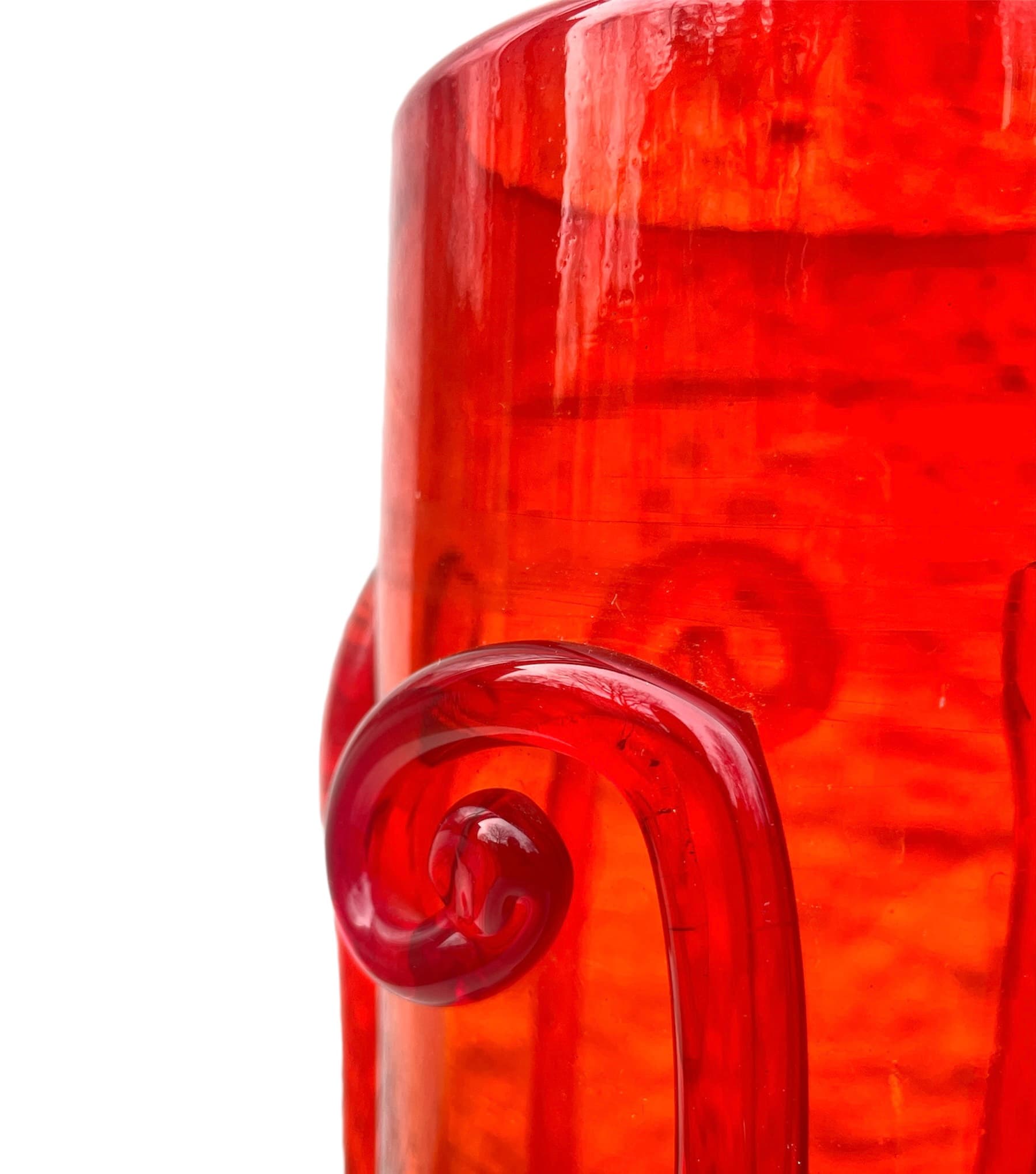 Wazon czerwony, proj. Jerzy Słuczan - Orkusz, Krakowski Instytut Szkła, lata 70. - 99282