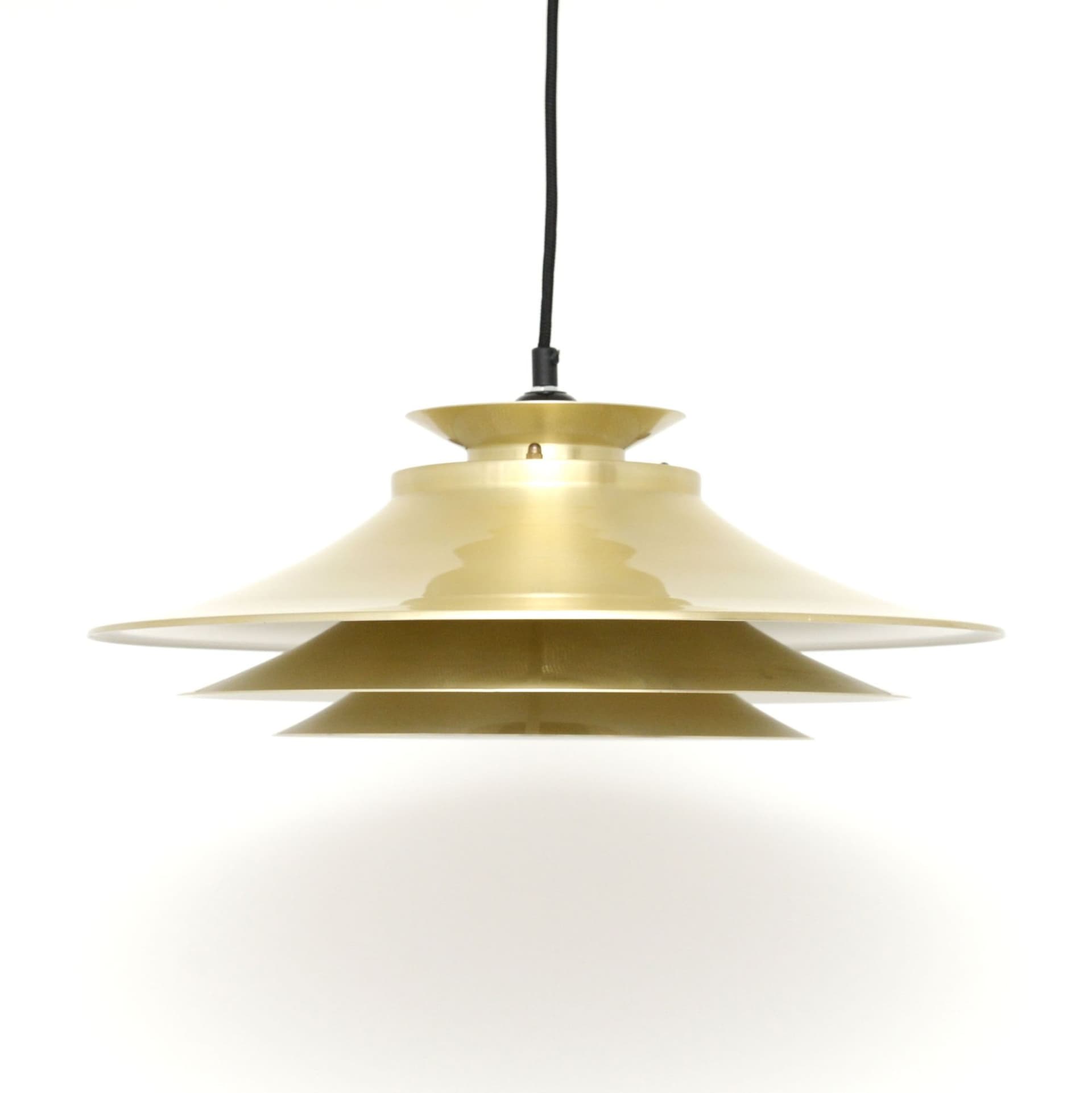 Lampa wisząca, złoty, metal, Vitrika, Dania, lata 70. - 99503