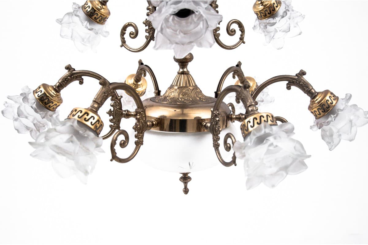 Brass Chandelier, France, 1950s - 58500