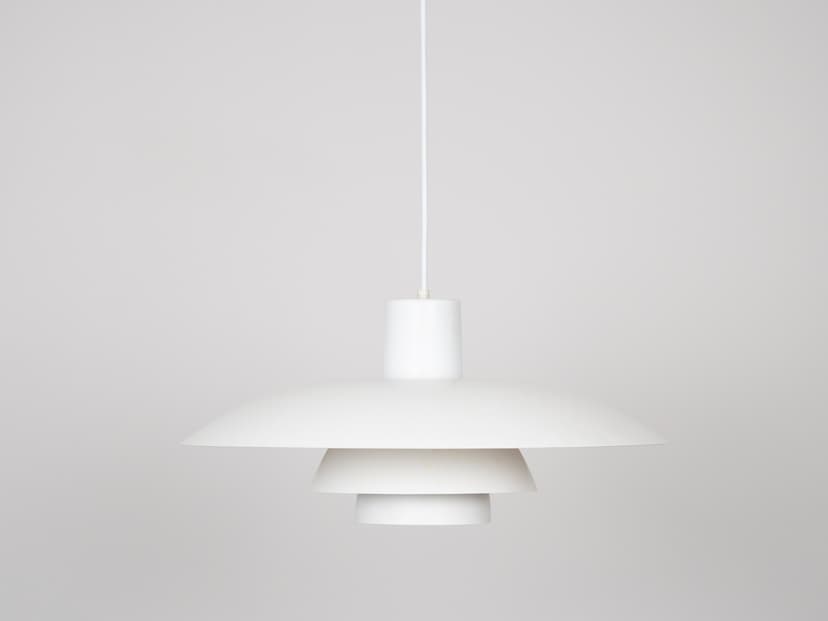 Lampa wisząca PH 4/3, niebieska, proj. P. Henningsen, Louis Poulsen, Dania, lata 60.