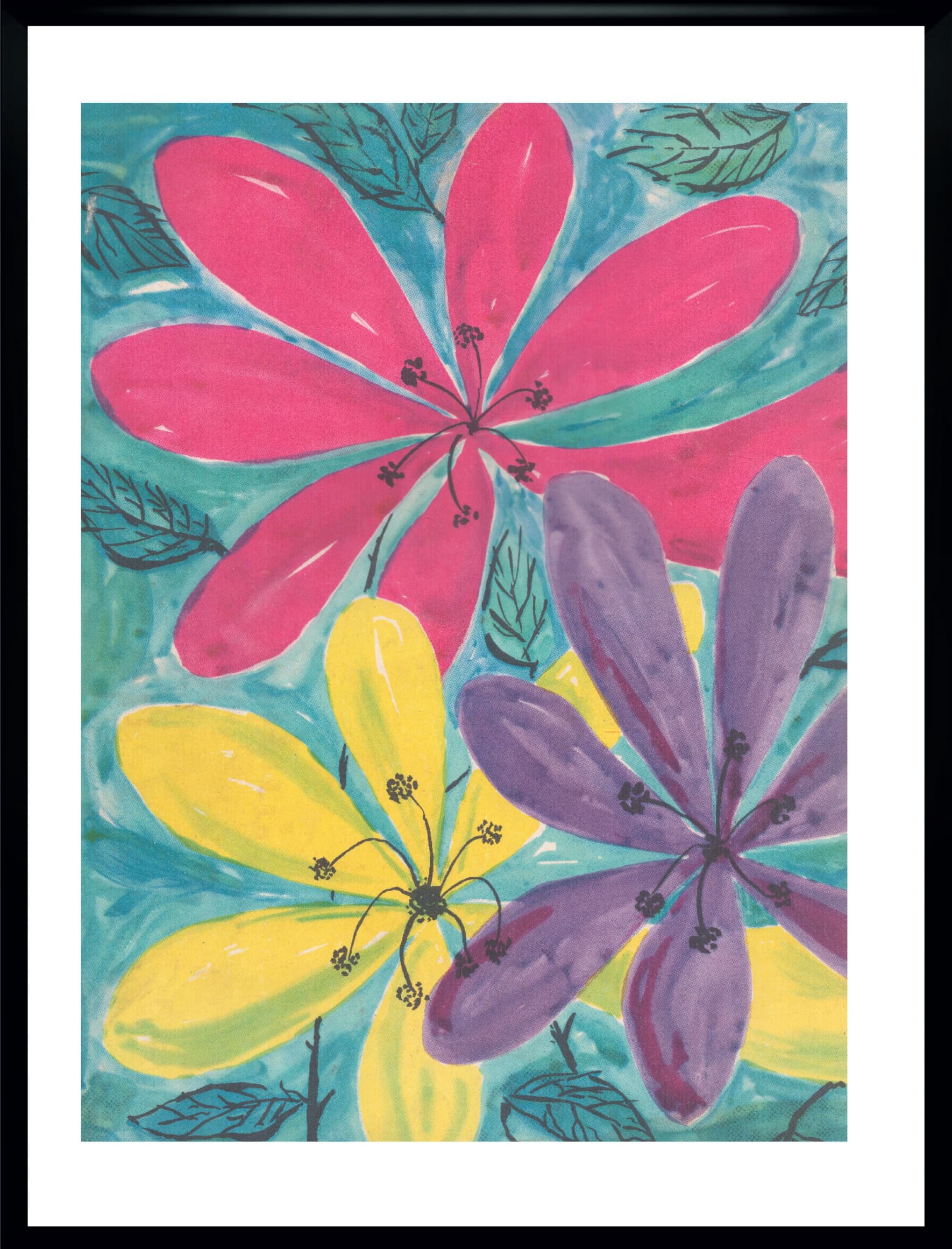 Set of covers Polska Wiosna 30x40 cm, multicolor paper, by H. Hilscher, Poland, 1950s. - 100505