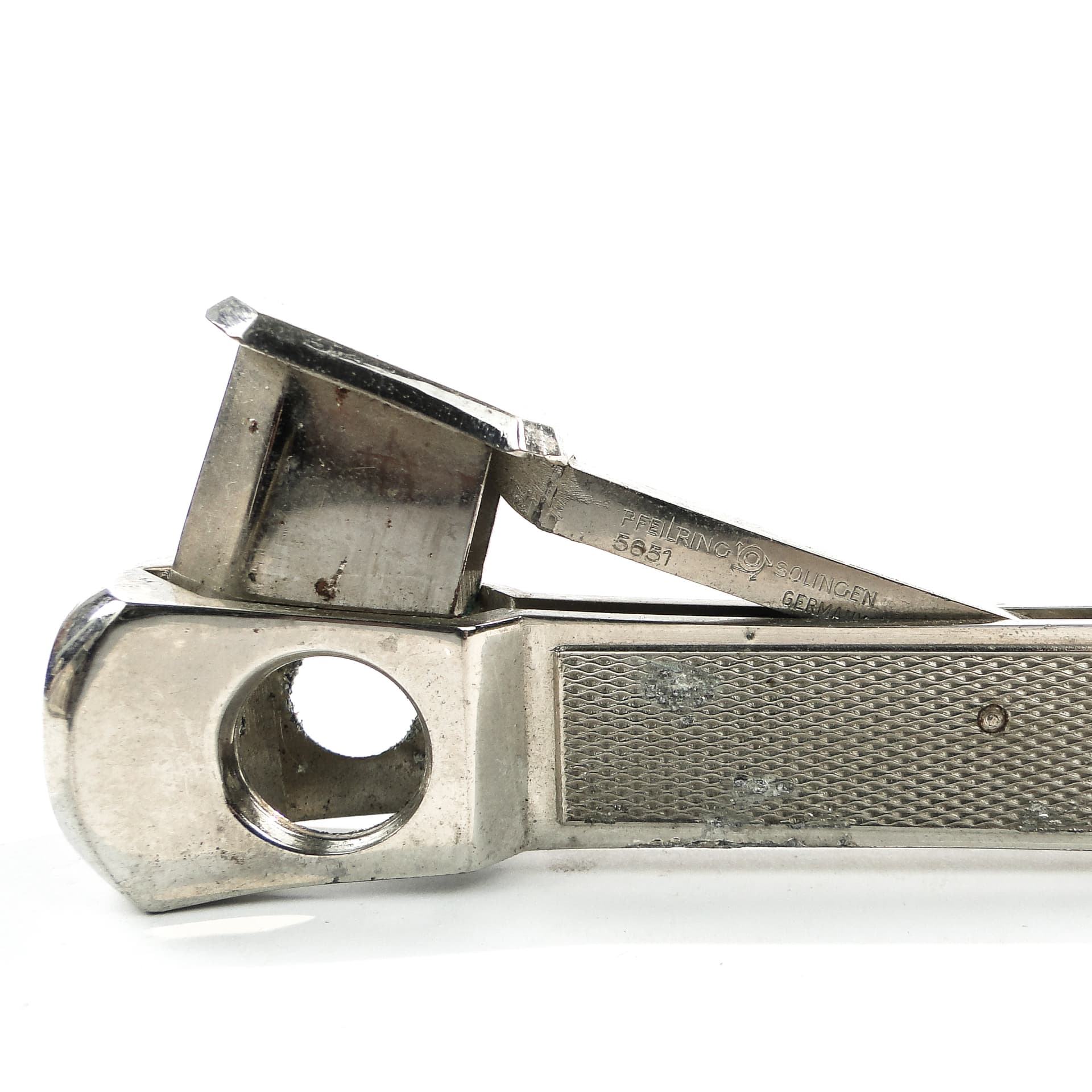 Obcinaczka do cygar, Solingen, alpacca srebrzona, Niemcy, lata 60. - 100832