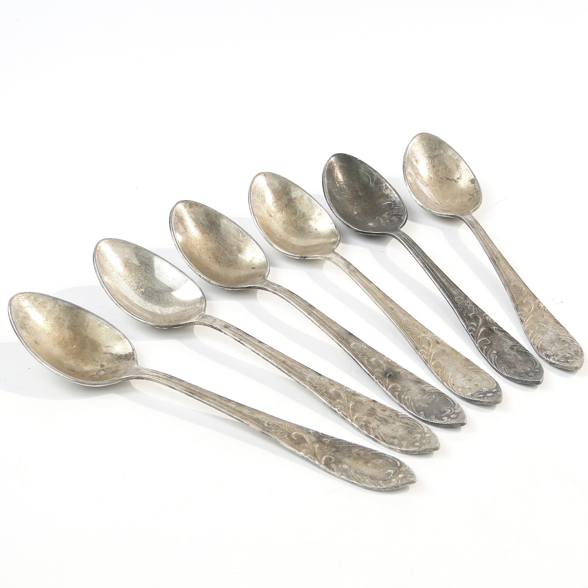 Mocha spoon set, silver-plated brass, D. Fraget, Poland, 1950s. - 100895