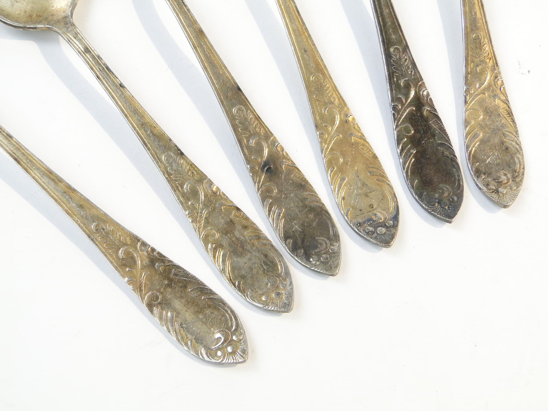 Mocha spoon set, silver-plated brass, D. Fraget, Poland, 1950s. - 100900