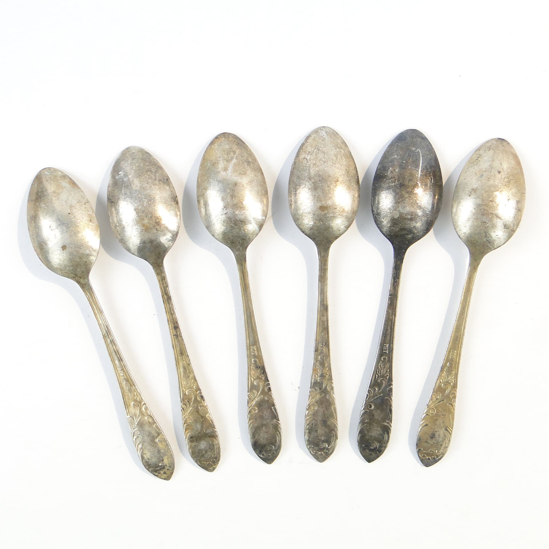 Mocha spoon set, silver-plated brass, D. Fraget, Poland, 1950s. - 100898