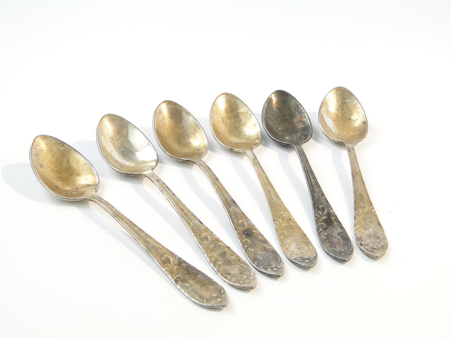 Mocha spoon set, silver-plated brass, D. Fraget, Poland, 1950s. - 100899