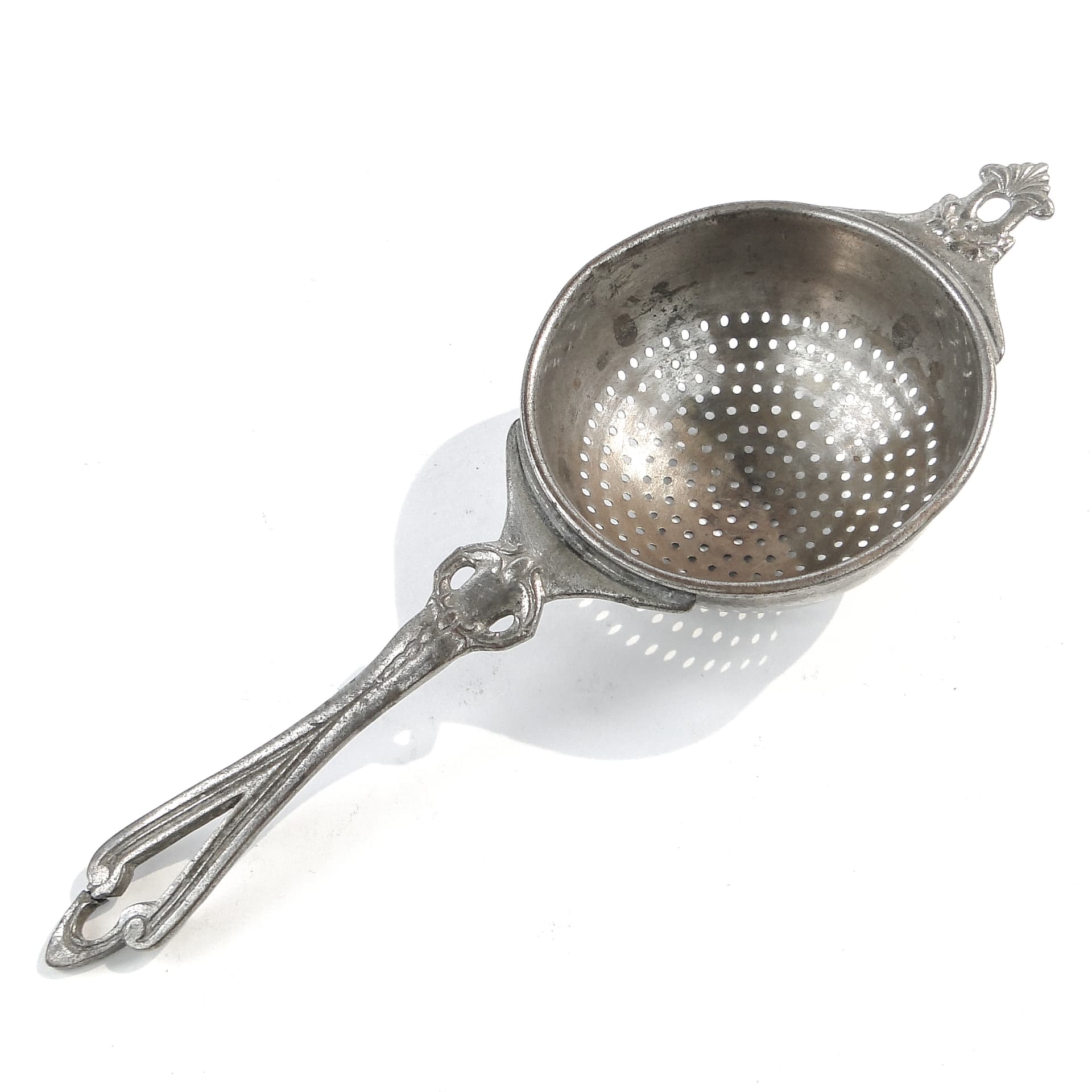 Zaparzacz do herbaty, mosiądz srebrzony, Szwecja, lata 30.