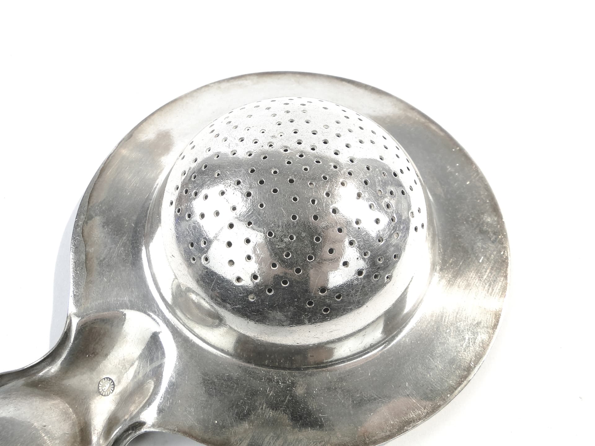 Zaparzacz do herbaty, mosiądz srebrzony, Szwecja, lata 30. - 101188