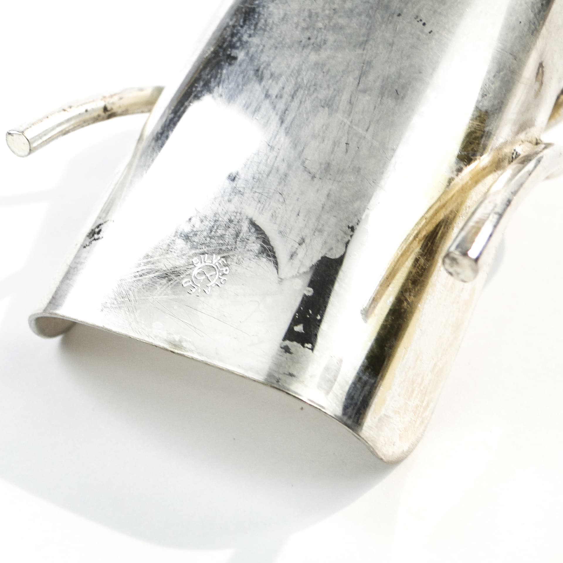 Wykałacznik art déco, miedź srebrzona, Belgia, lata 30. - 101278