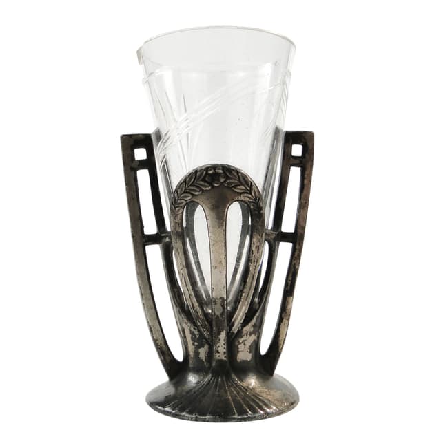 Wykałacznik, Art Nouveau, cyna srebrzona, WMF, Niemcy, początek XX w. - WYMIARY