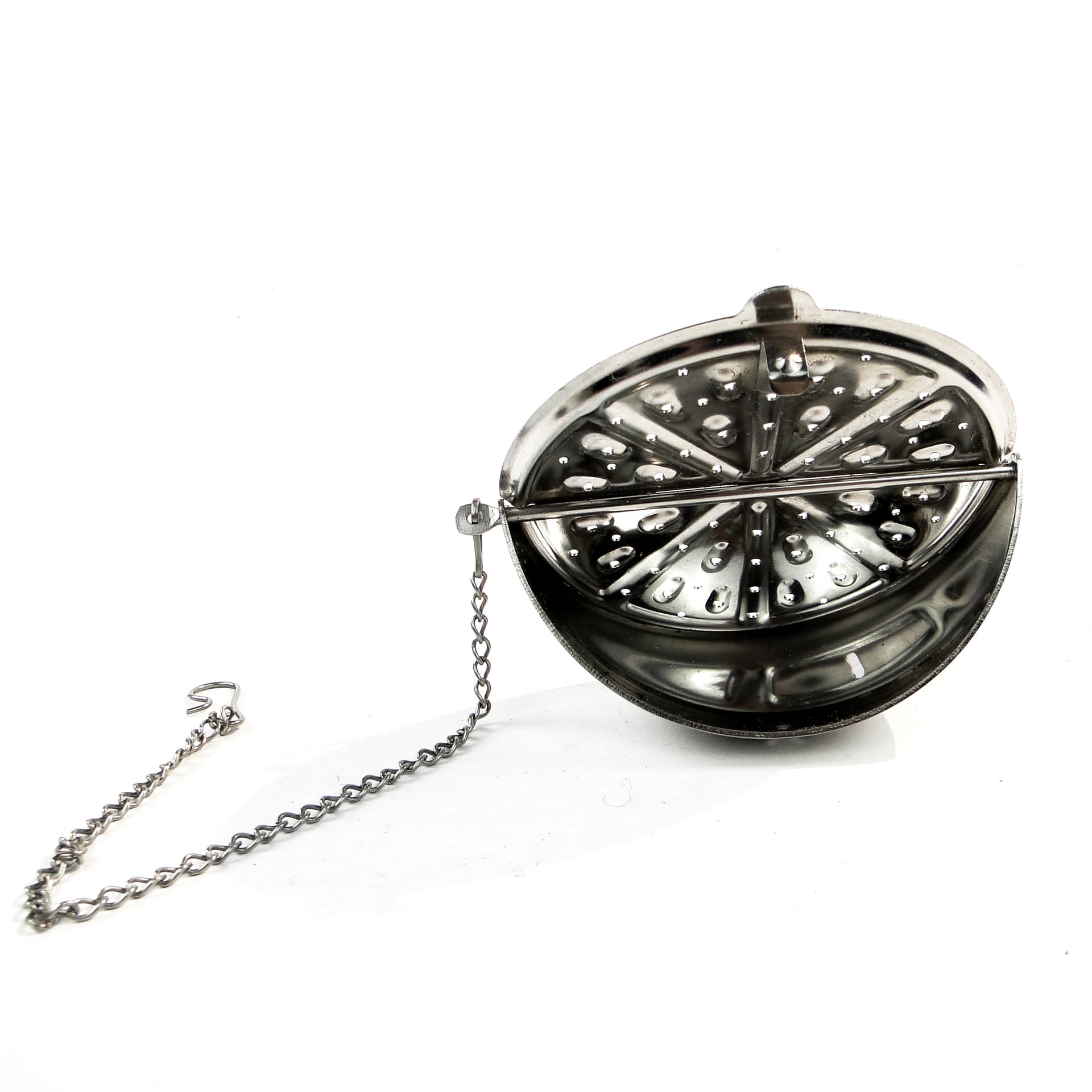 Łyżka do parzenia herbaty, mosiądz chromowany, Niemcy, lata 70. - 101381