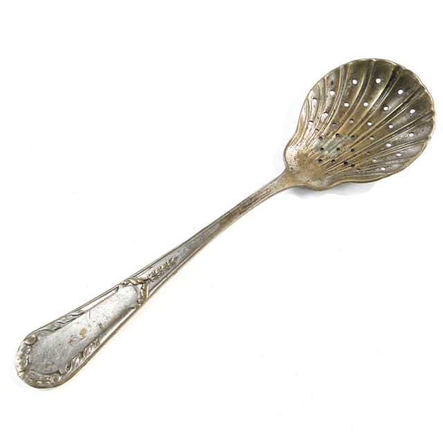 Tea infuser spoon, silver steel, Poland, 1970s. - DIMENSION