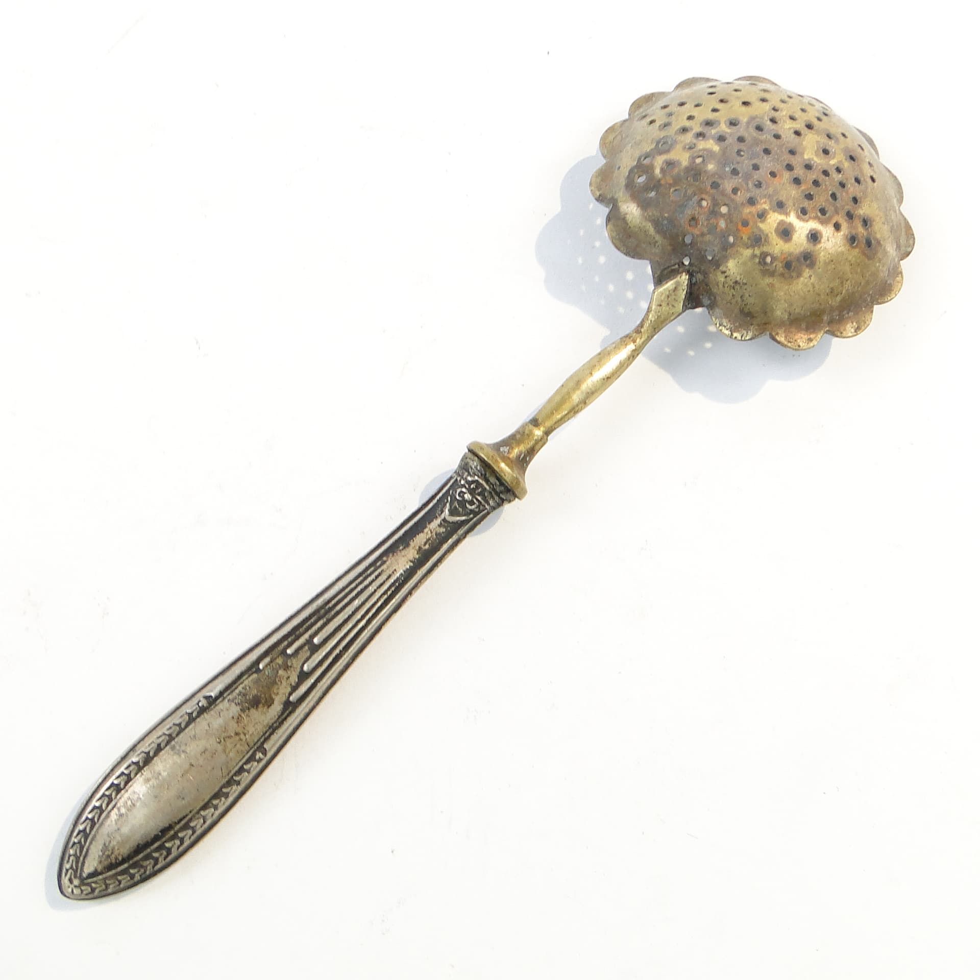 Tea infuser spoon, silver steel, Poland, 1970s. - 101436