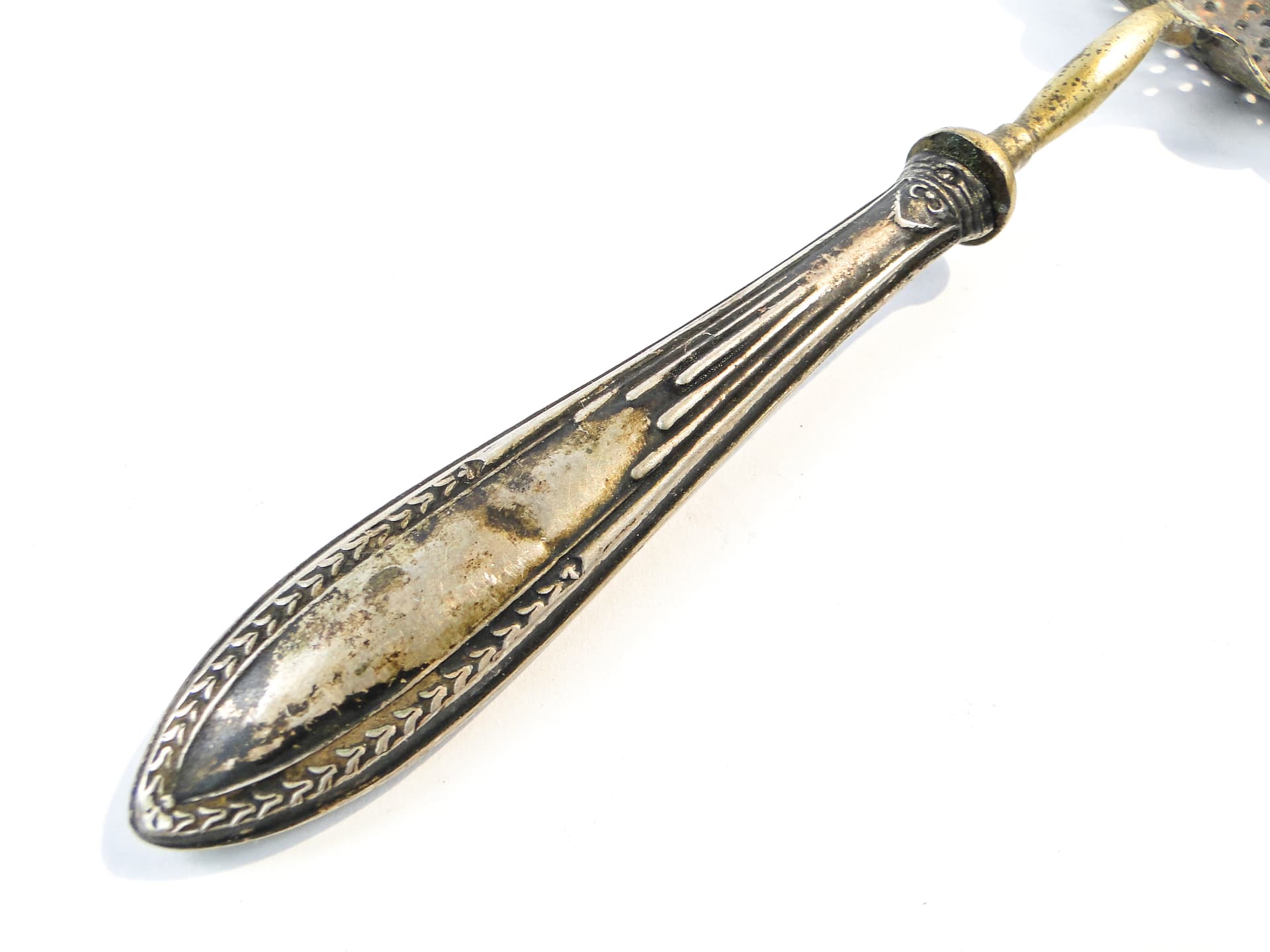 Tea infuser spoon, silver steel, Poland, 1970s. - 101432