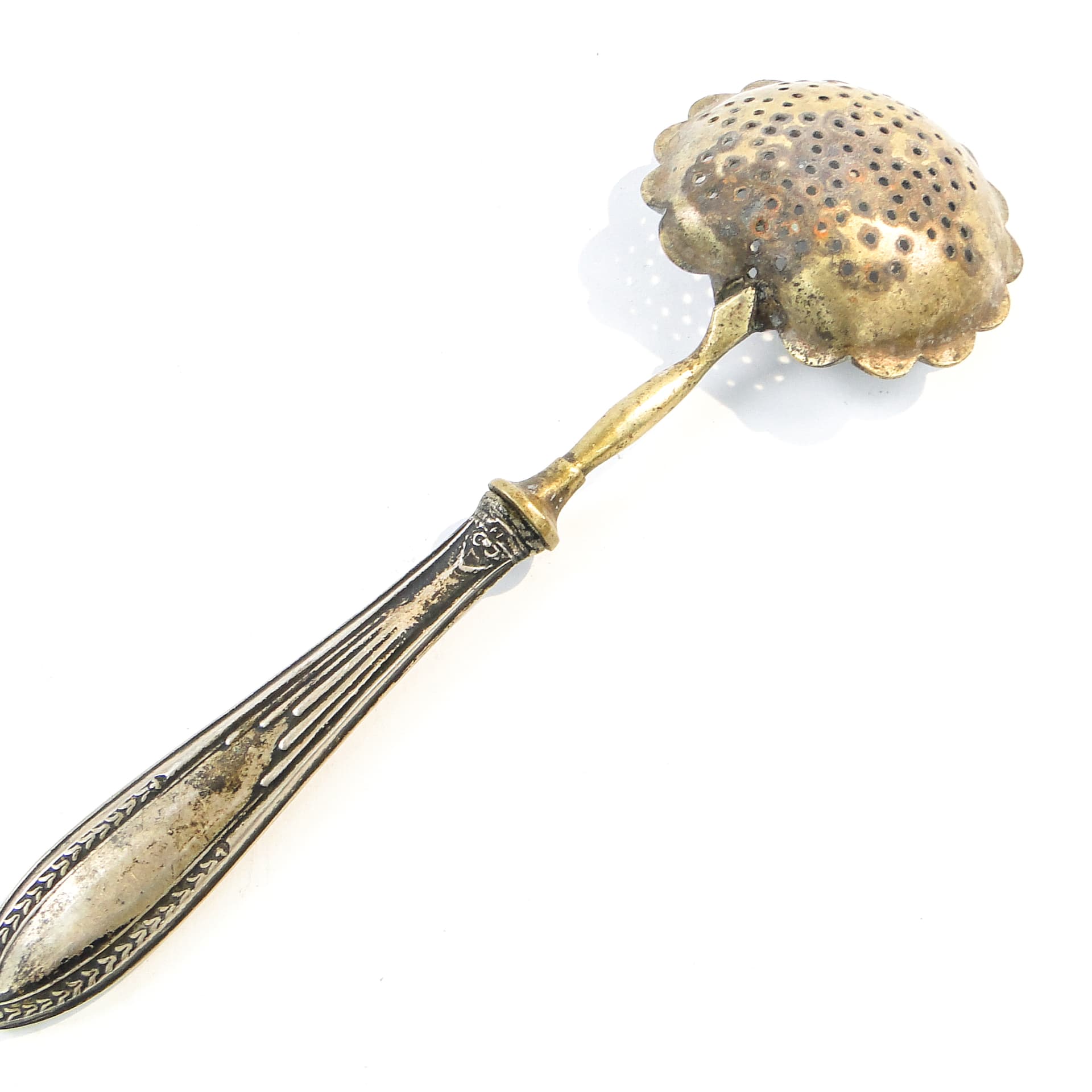 Tea infuser spoon, silver steel, Poland, 1970s. - 101433