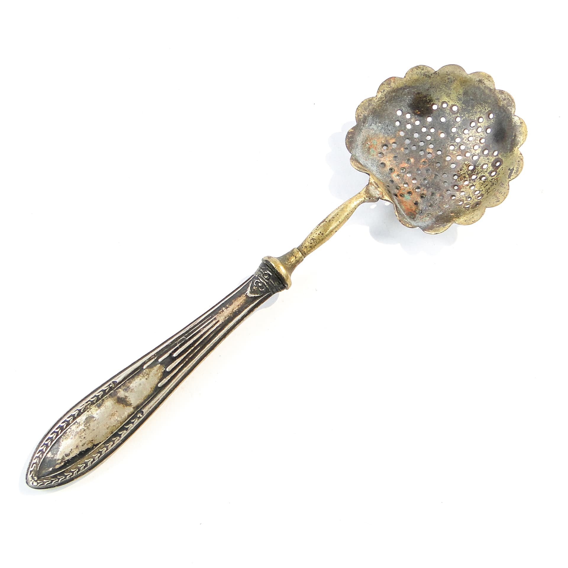 Tea infuser spoon, silver steel, Poland, 1970s.