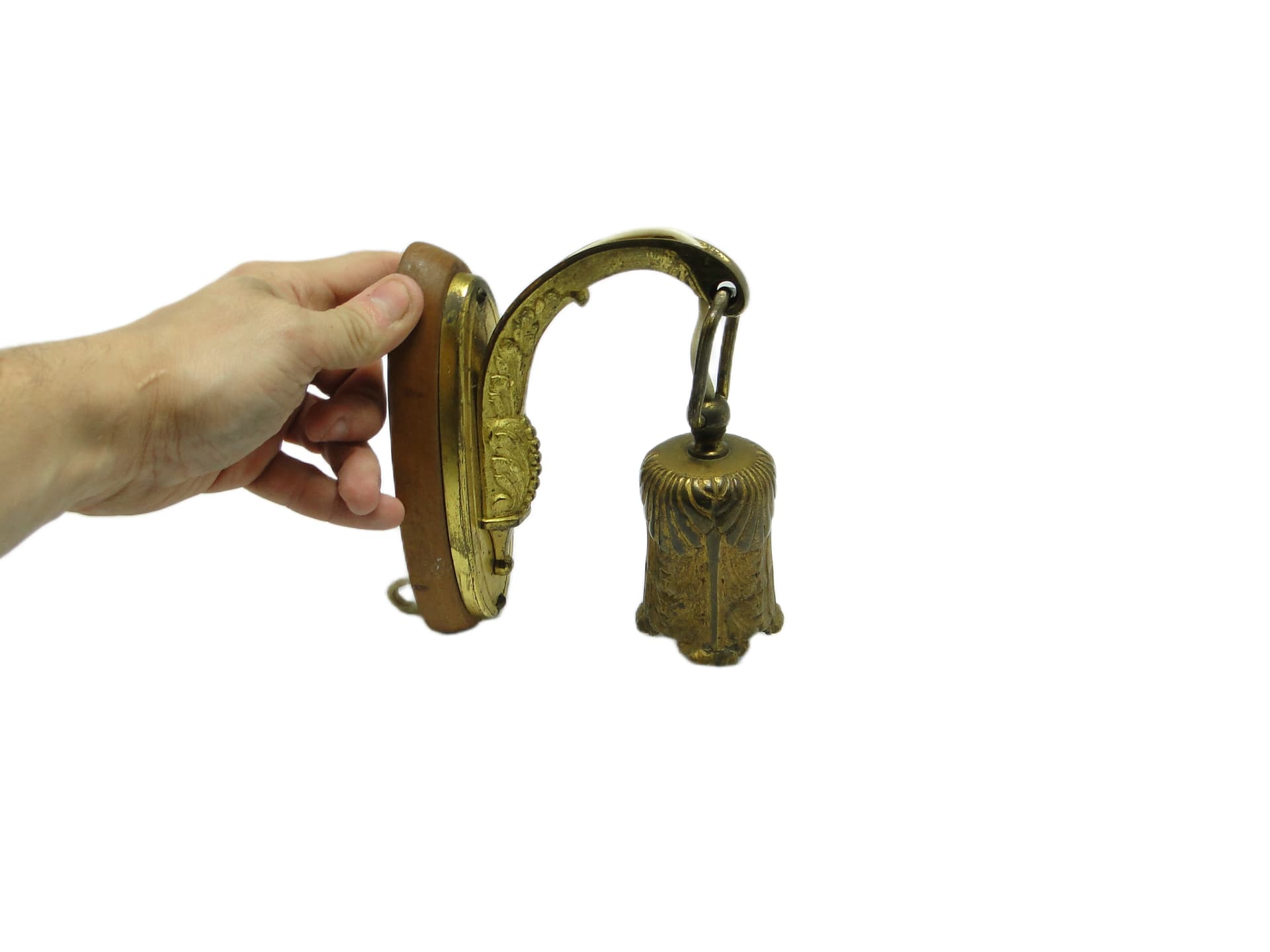 Kinkiet eklektyczny, mosiądz złocisty, buk, Niemcy, lata 30. - 101494