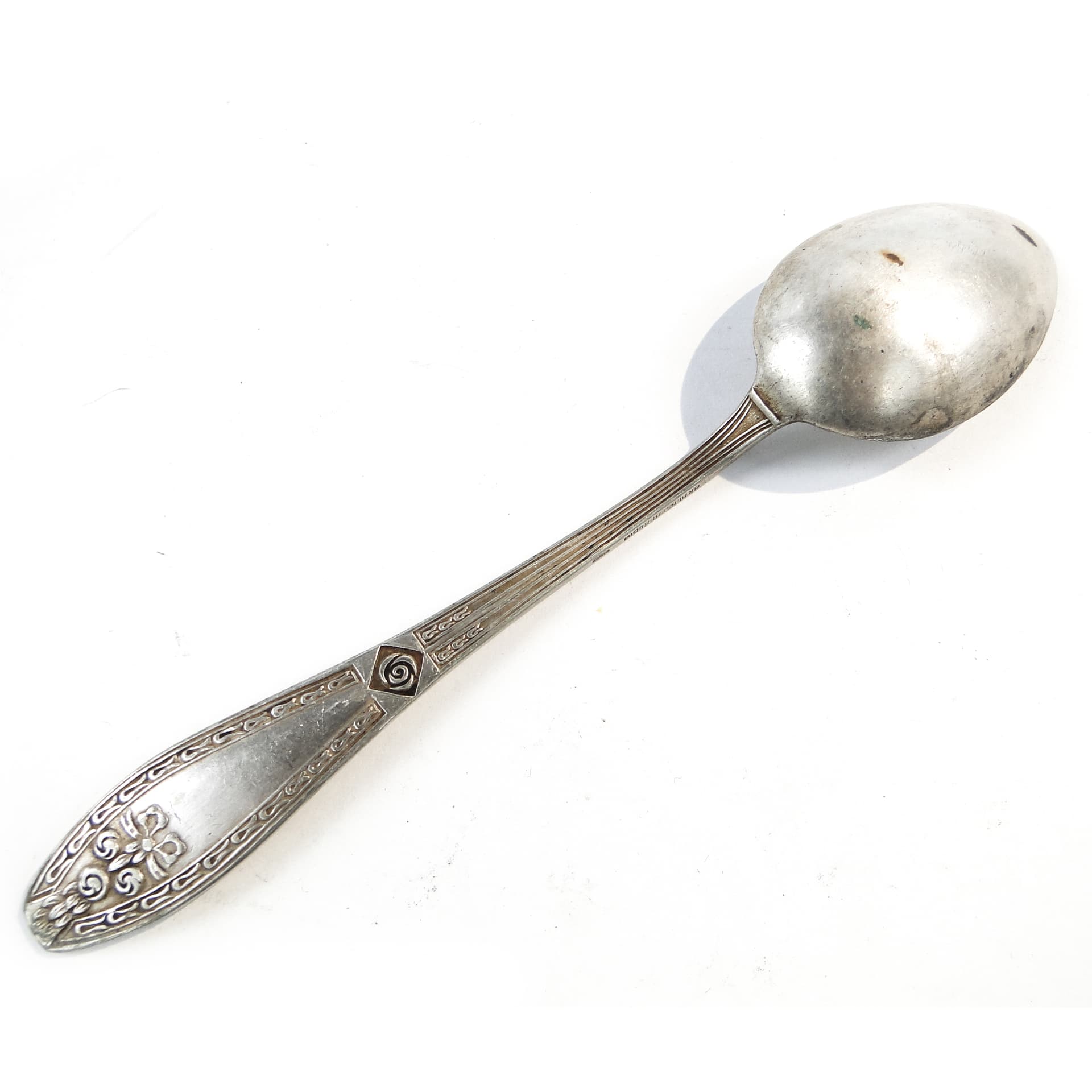 Łyżka do cukru Art déco, mosiądz srebrzony, Bracia Henneberg, Polska, lata 30. - 101529