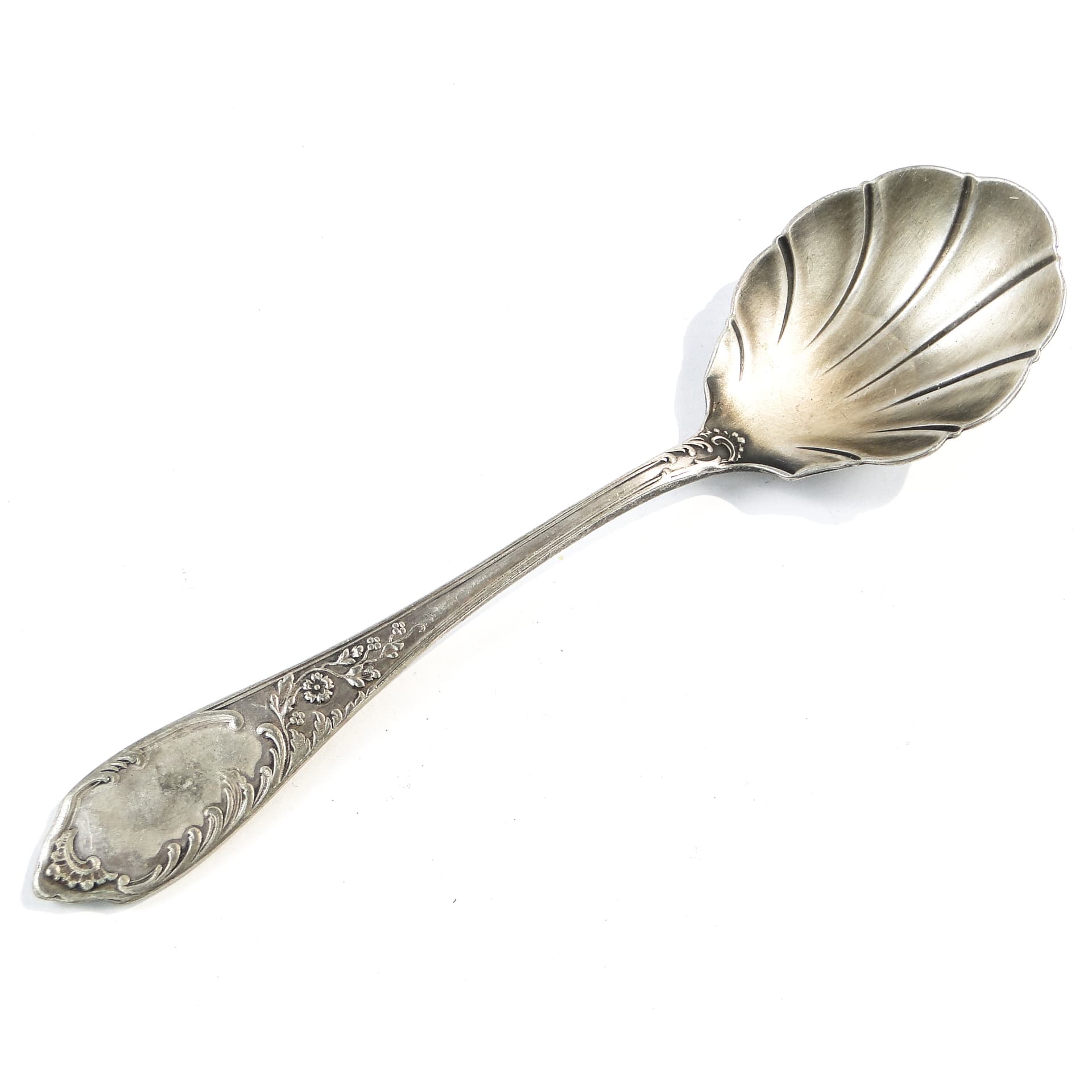 Art Deco sugar spoon, silver-plated brass, Poland, 1930s. - 101539