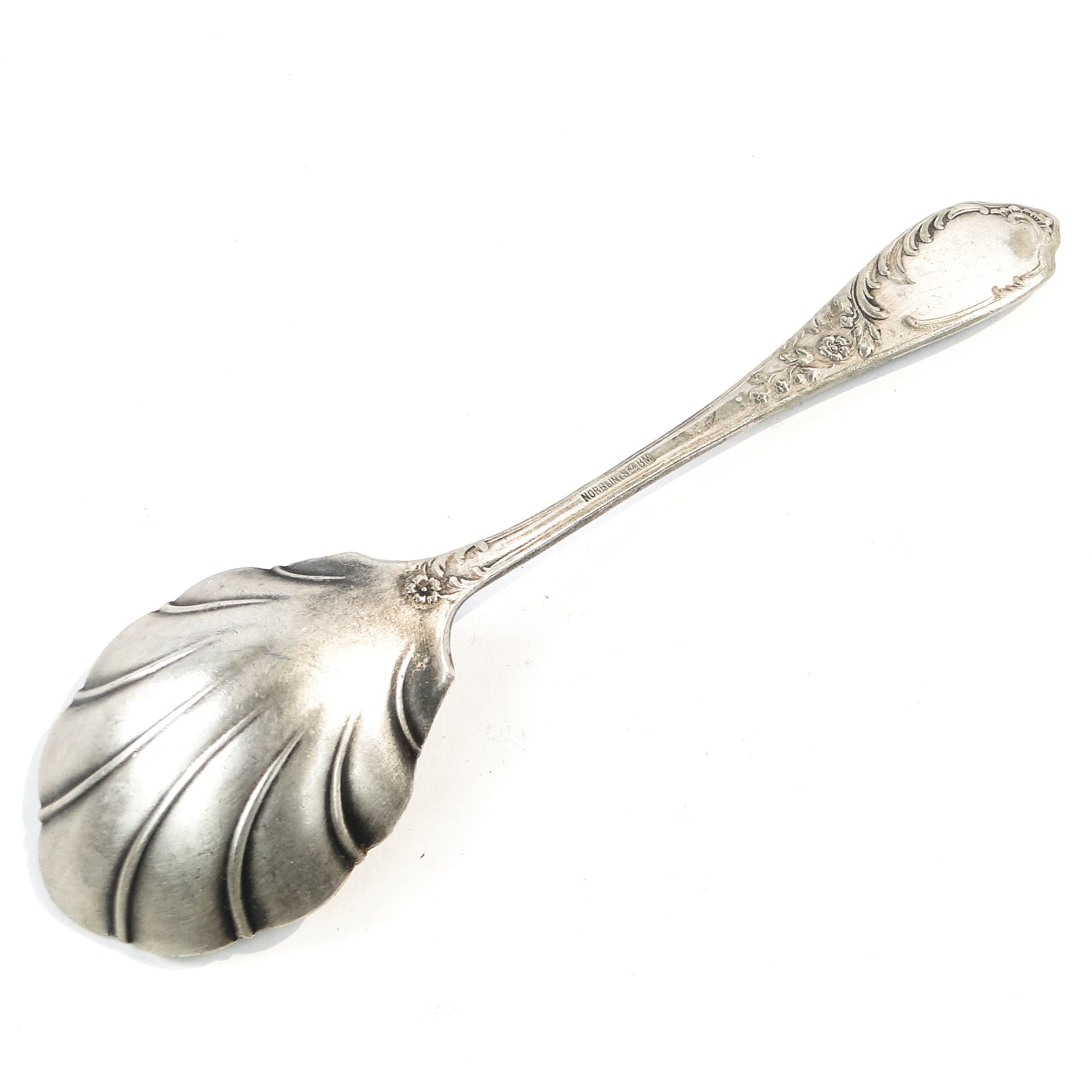 Art Deco sugar spoon, silver-plated brass, Poland, 1930s. - 101546