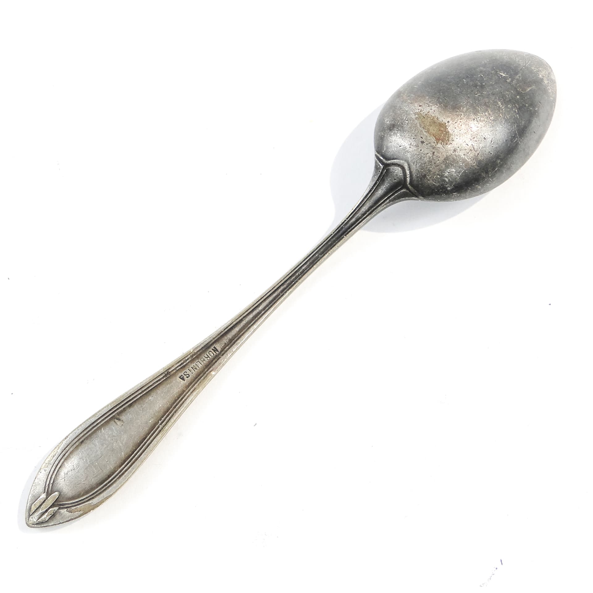Art Deco sugar spoon, silver-plated brass, Norblin, Poland, 1930s. - 101585