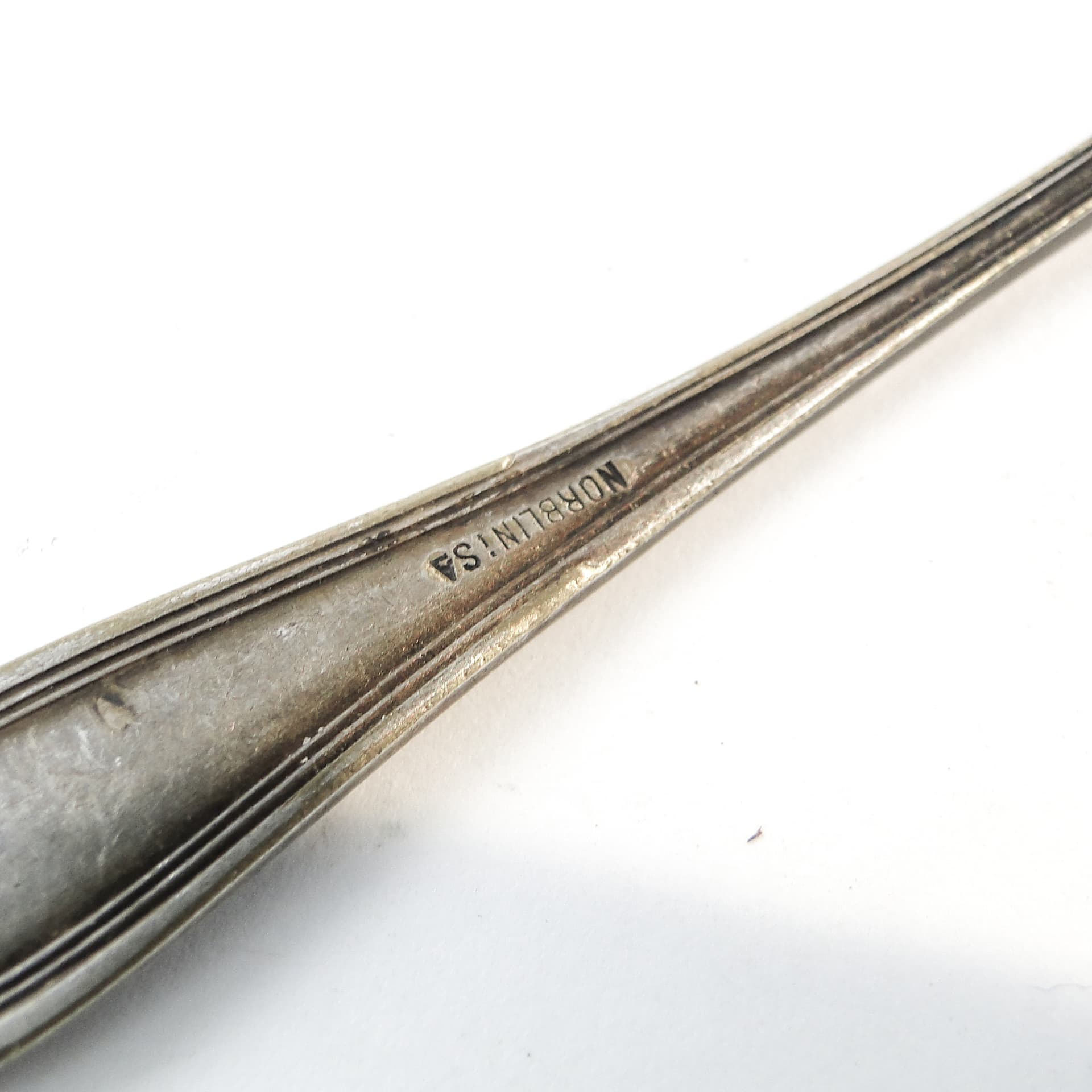 Art Deco sugar spoon, silver-plated brass, Norblin, Poland, 1930s. - 101587