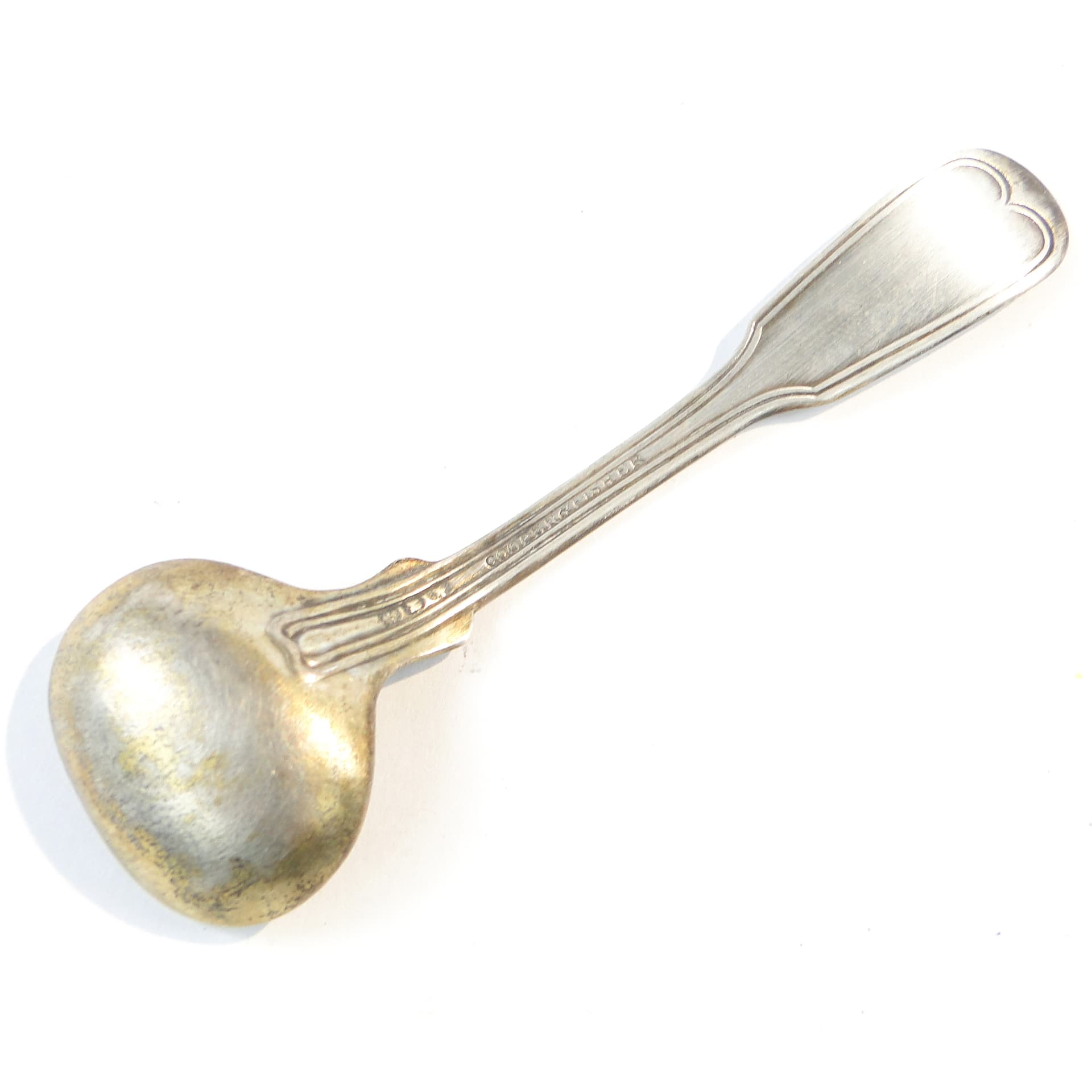 Art Deco salt spoon, silver-plated brass, Sweden, 1930s. - 101596