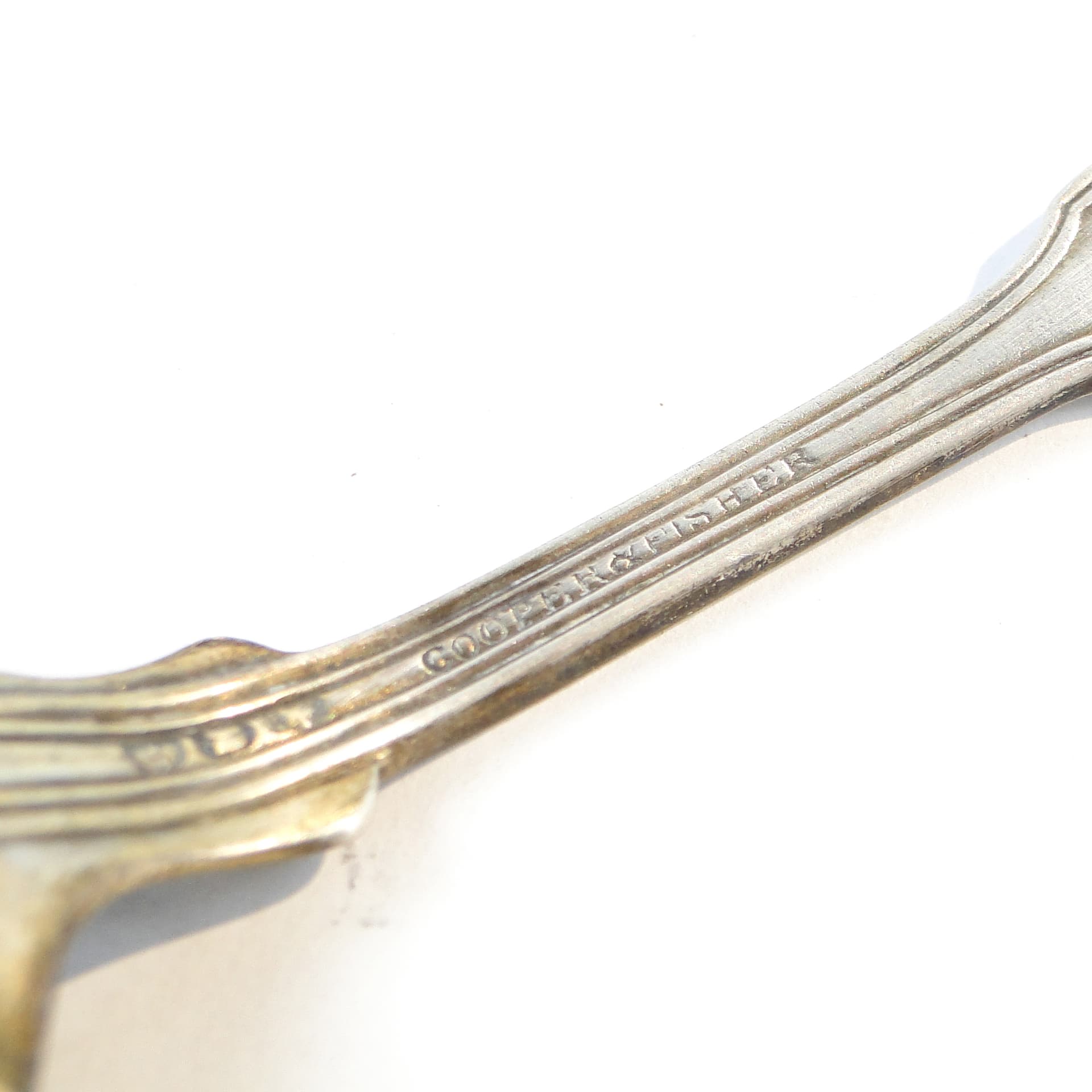 Art Deco salt spoon, silver-plated brass, Sweden, 1930s. - 101595
