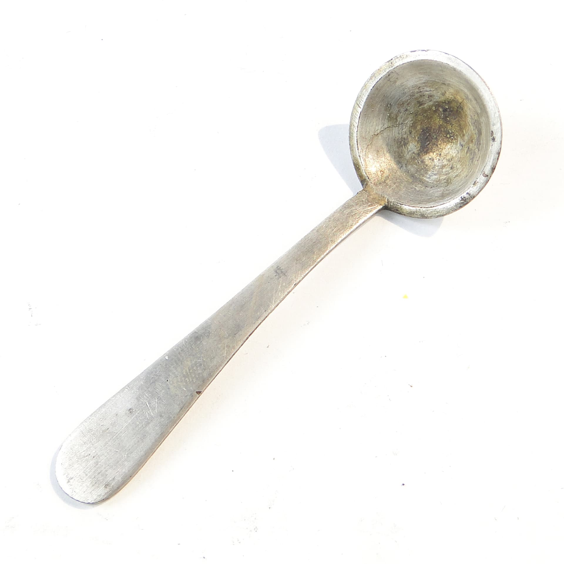 Łyżka do soli, skandynawska, mosiądz srebrzony, Szwecja, lata 30. - 101602